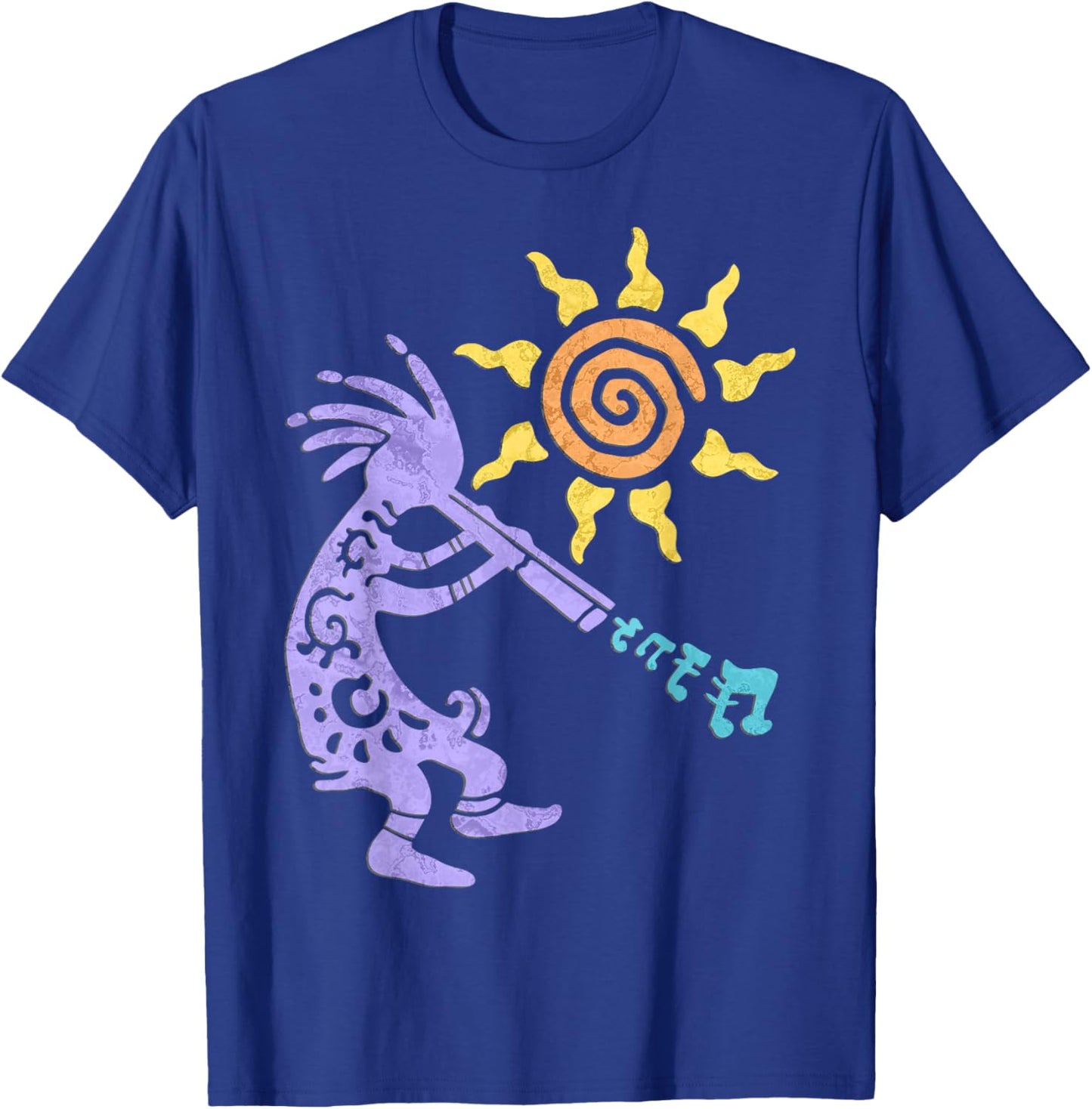 Native American Kokopelli Musican With Flute 1 - Fan Fun T-Shirt - T-Shirt | Royal
