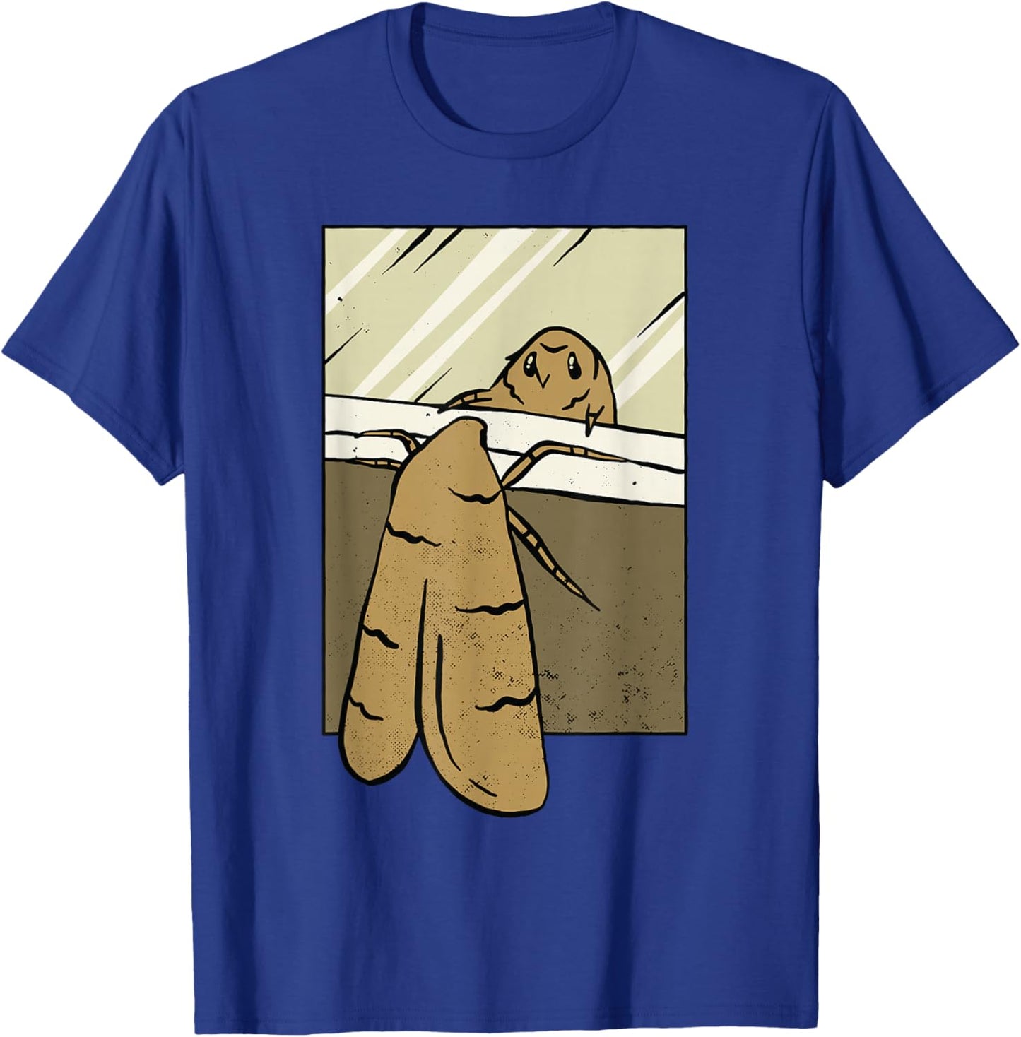 Moth looks at her reflection Moth Insect Entomology Insects T-Shirt - T-Shirt | Royal