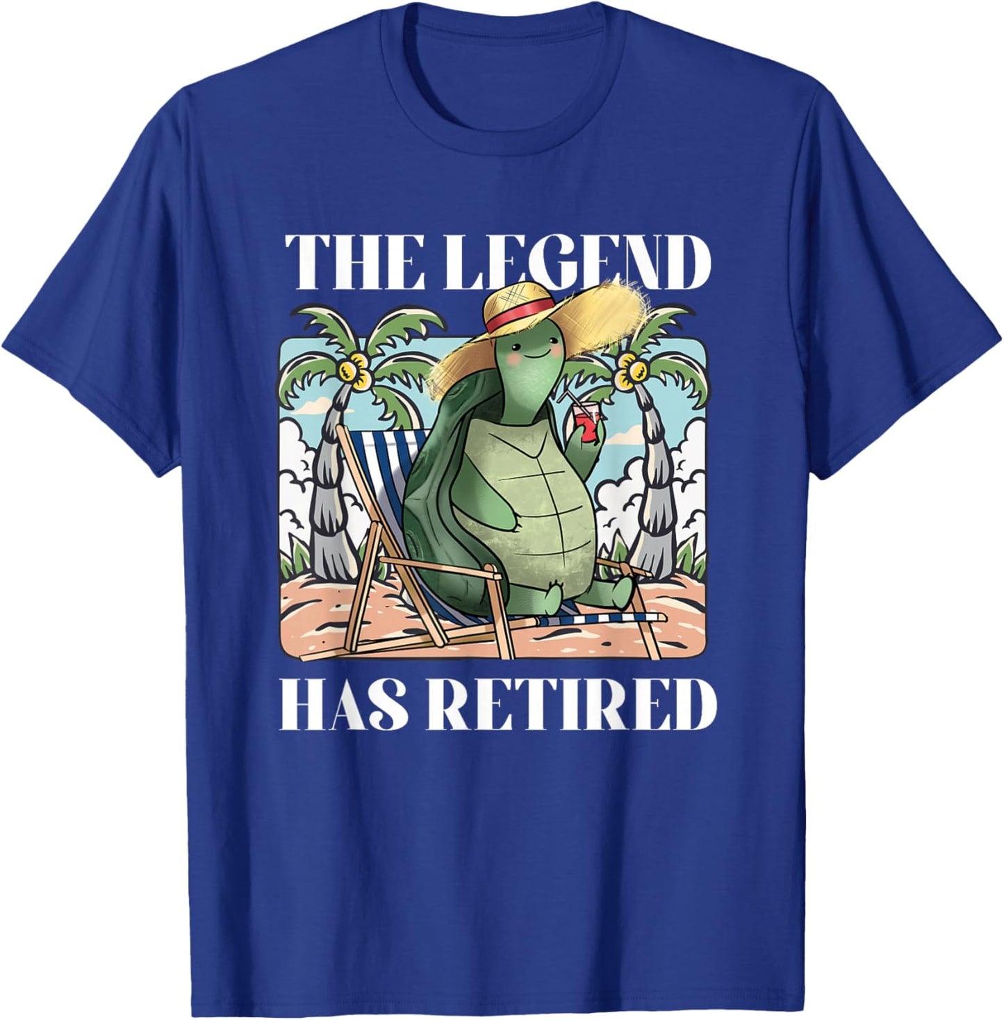 The Legend Has Retired | Retirement | Funny Turtle T-Shirt - T-Shirt | Royal