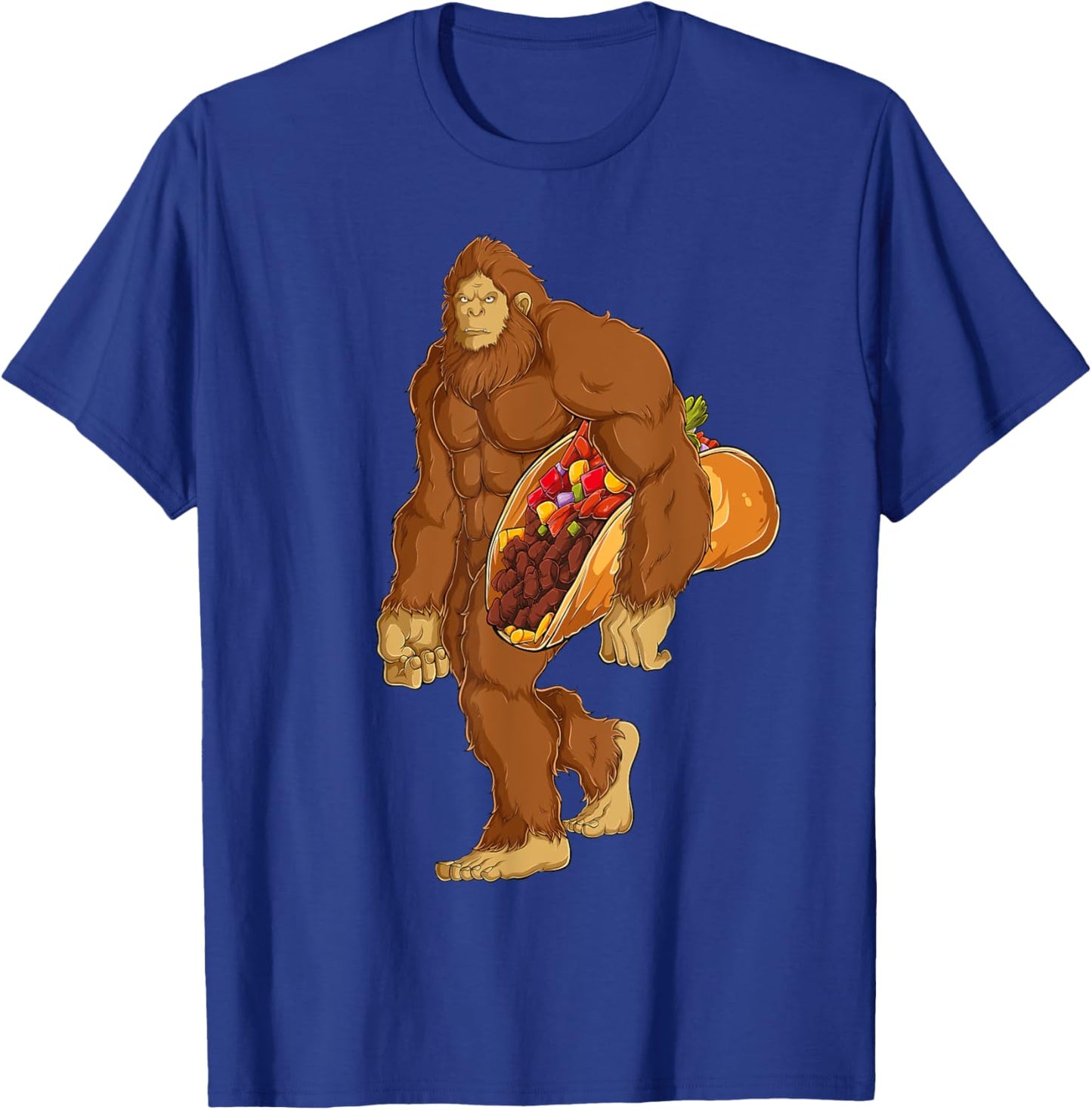 Funny Bigfoot Taco Sasquatch Cinco de Mayo Boys Men Kids T-Shirt - T-Shirt | Royal