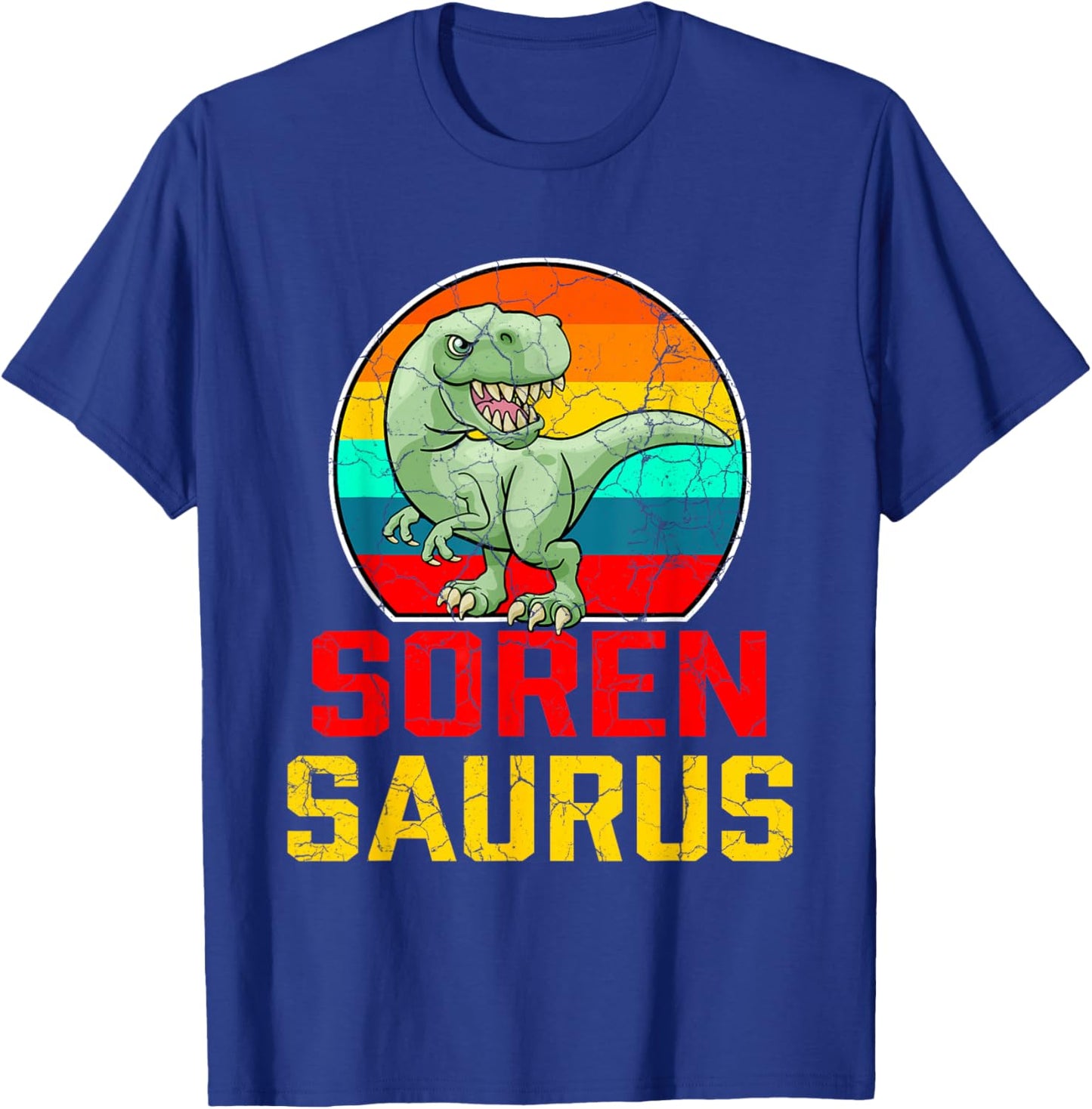 Soren Saurus Family Reunion Last Name Team Funny Custom T-Shirt - T-Shirt | Royal