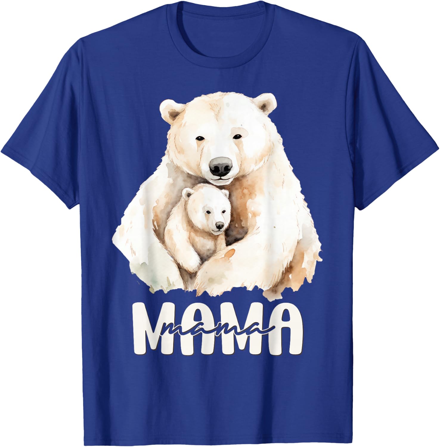 Polar Bear Mama for Mom Mother Mommy Birthday Mothers Day T-Shirt - T-Shirt | Royal
