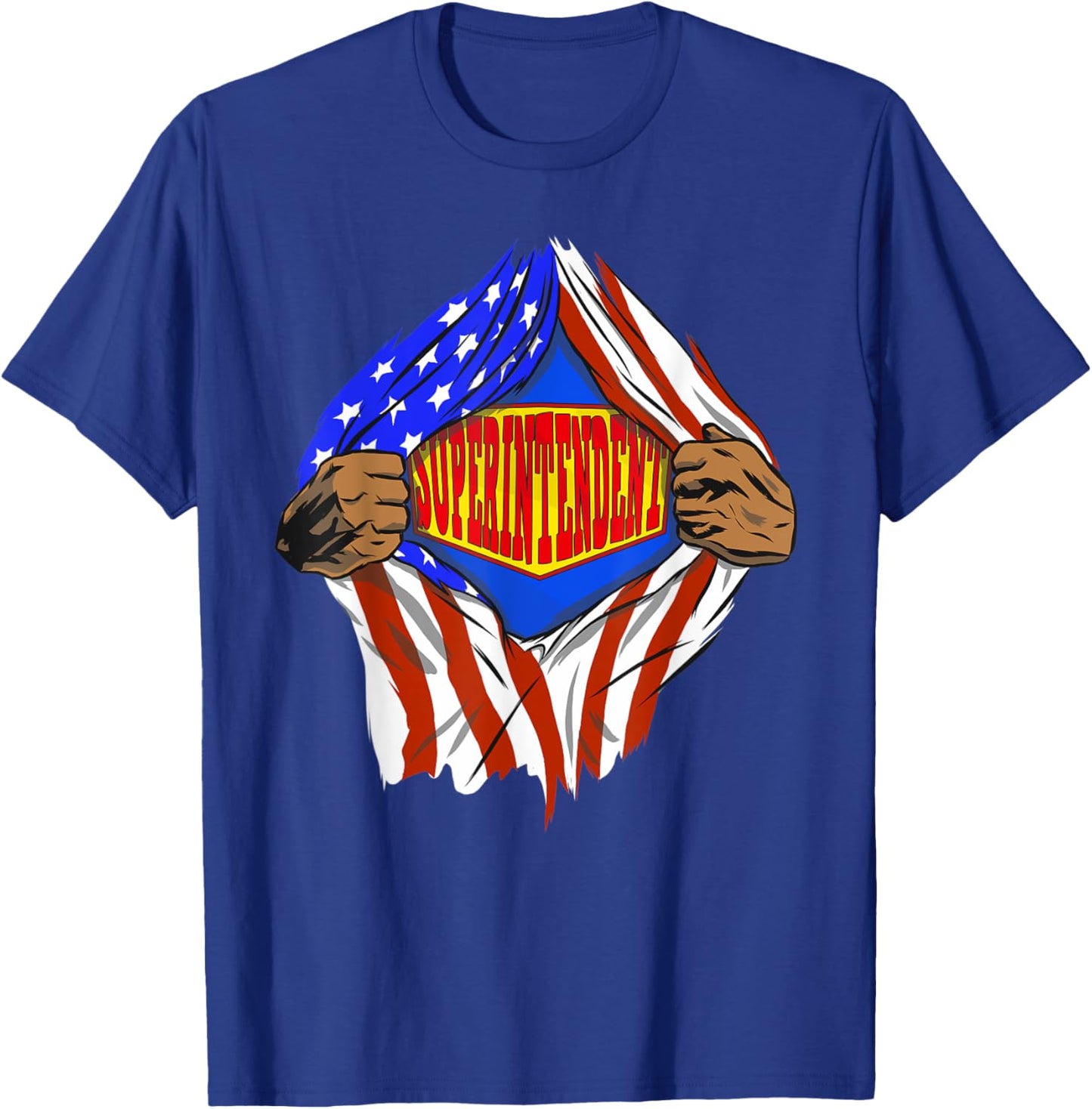 Funny Super Superintendent Hero Job T-Shirt - T-Shirt | Royal