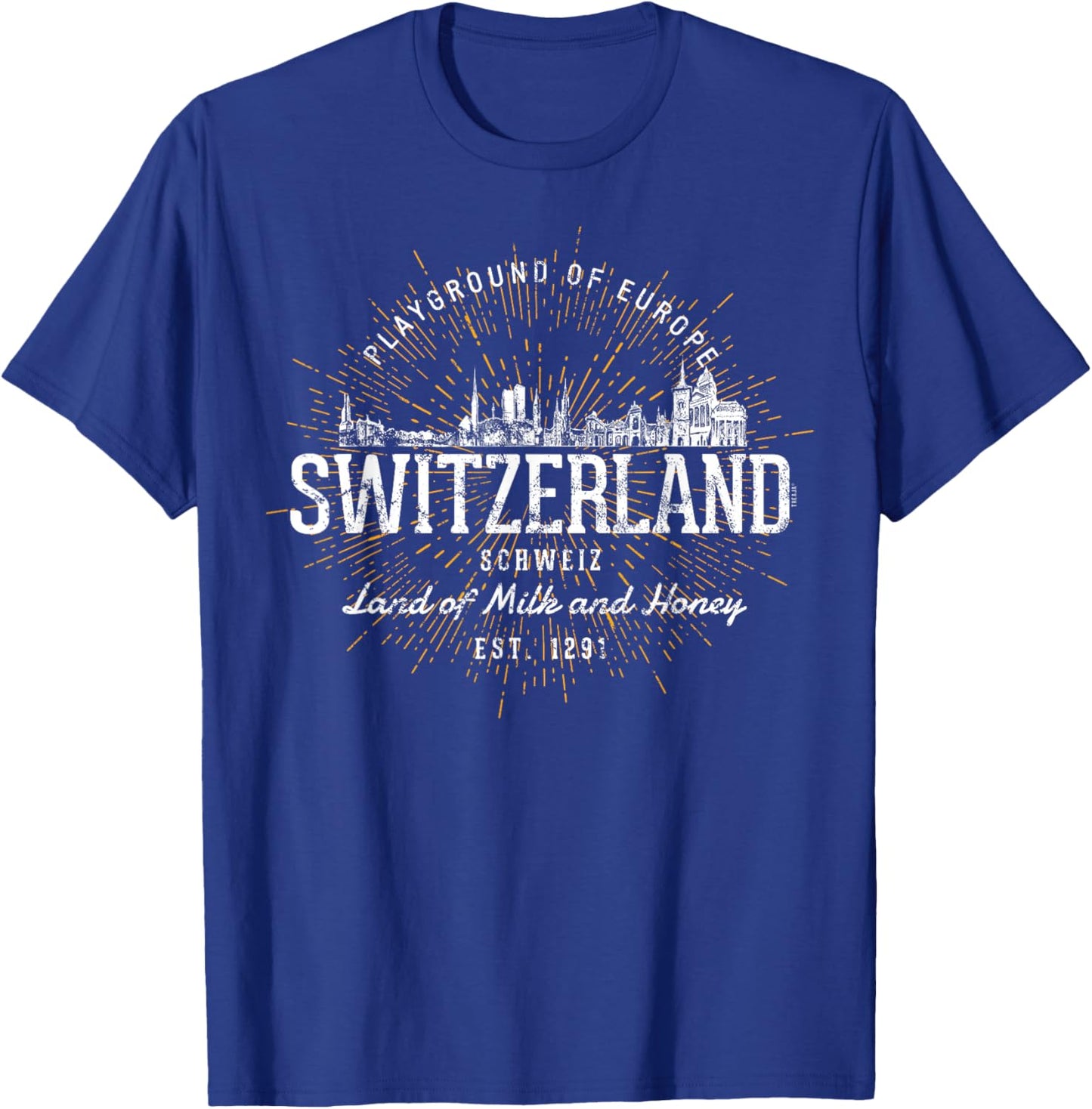 Retro Switzerland Vintage T-Shirt - T-Shirt | Royal