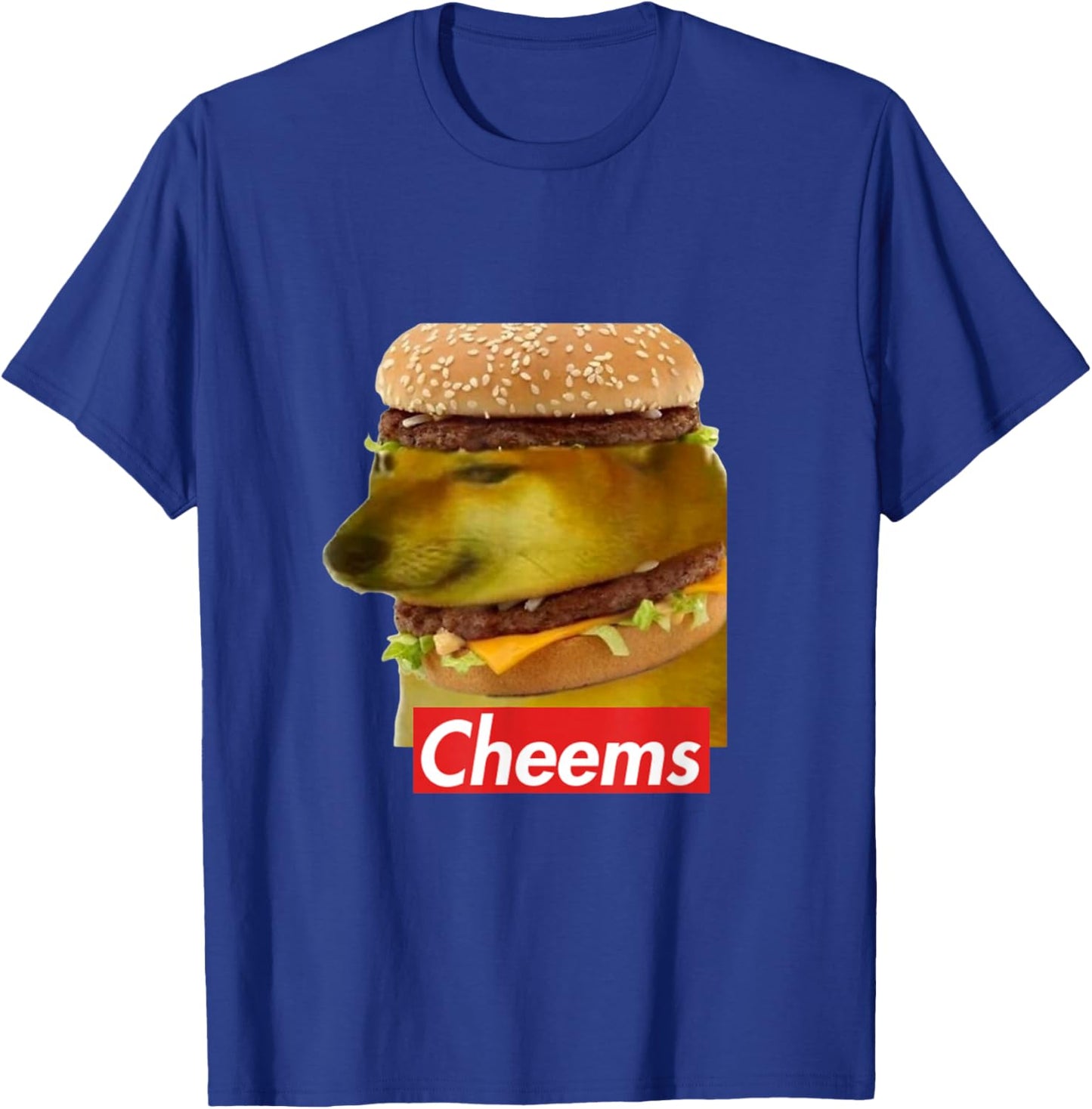Cheems Cheemsburbger Ironic Doge Meme T-Shirt - T-Shirt | Royal