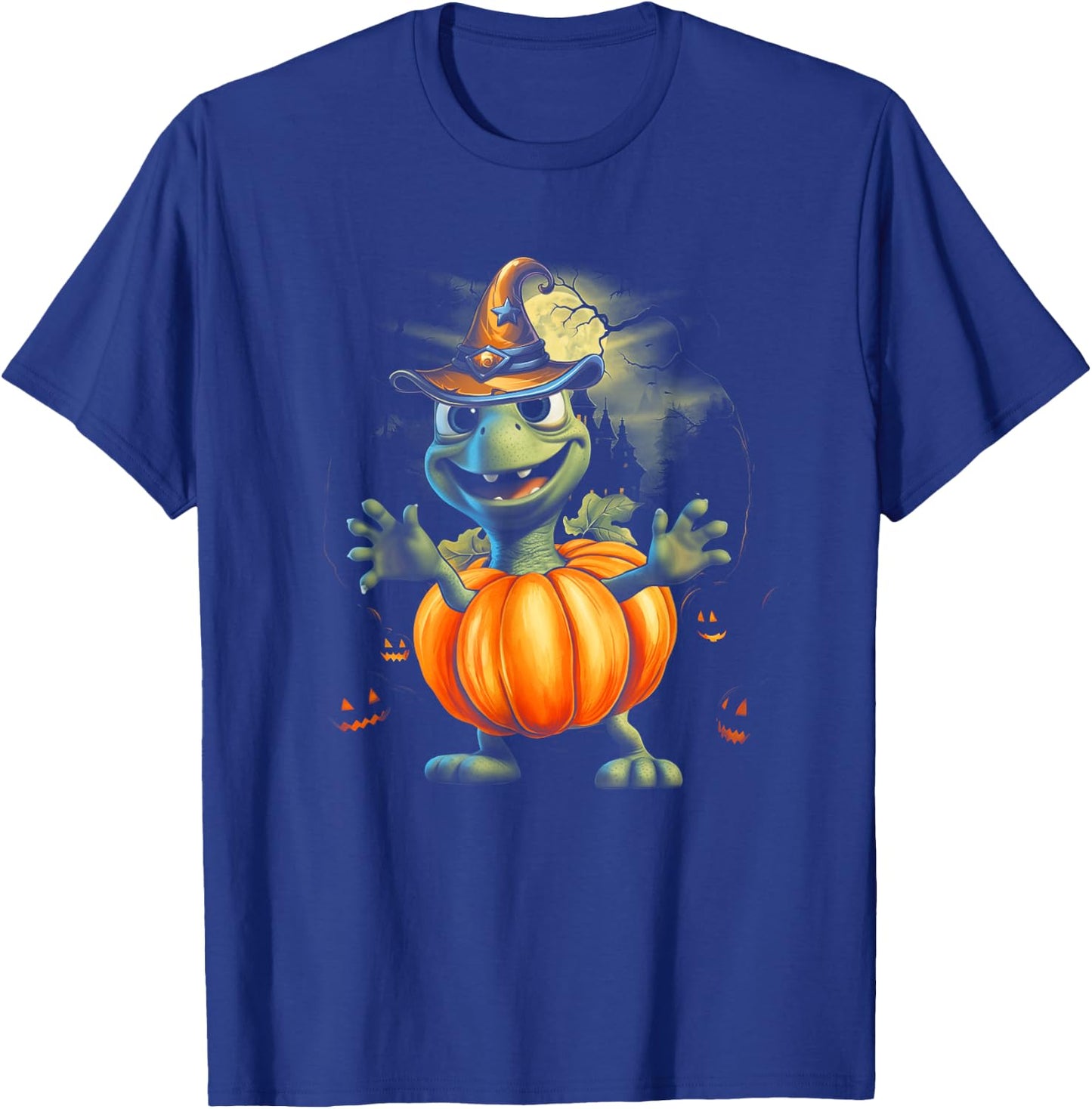 Cute Sea Turtle Pumpkin Halloween Costume Ocean Life Animal T-Shirt - T-Shirt | Royal