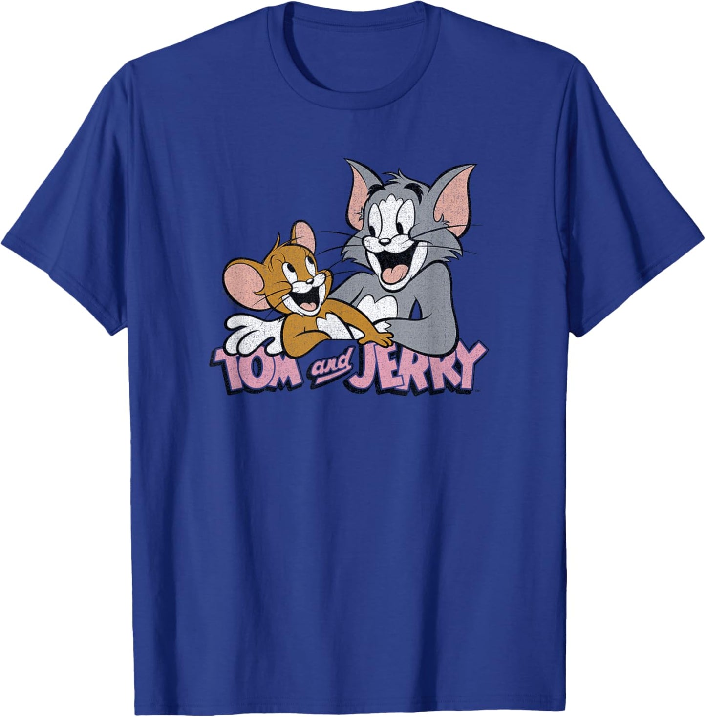 Tom and Jerry Pink Font T-Shirt - T-Shirt | Royal