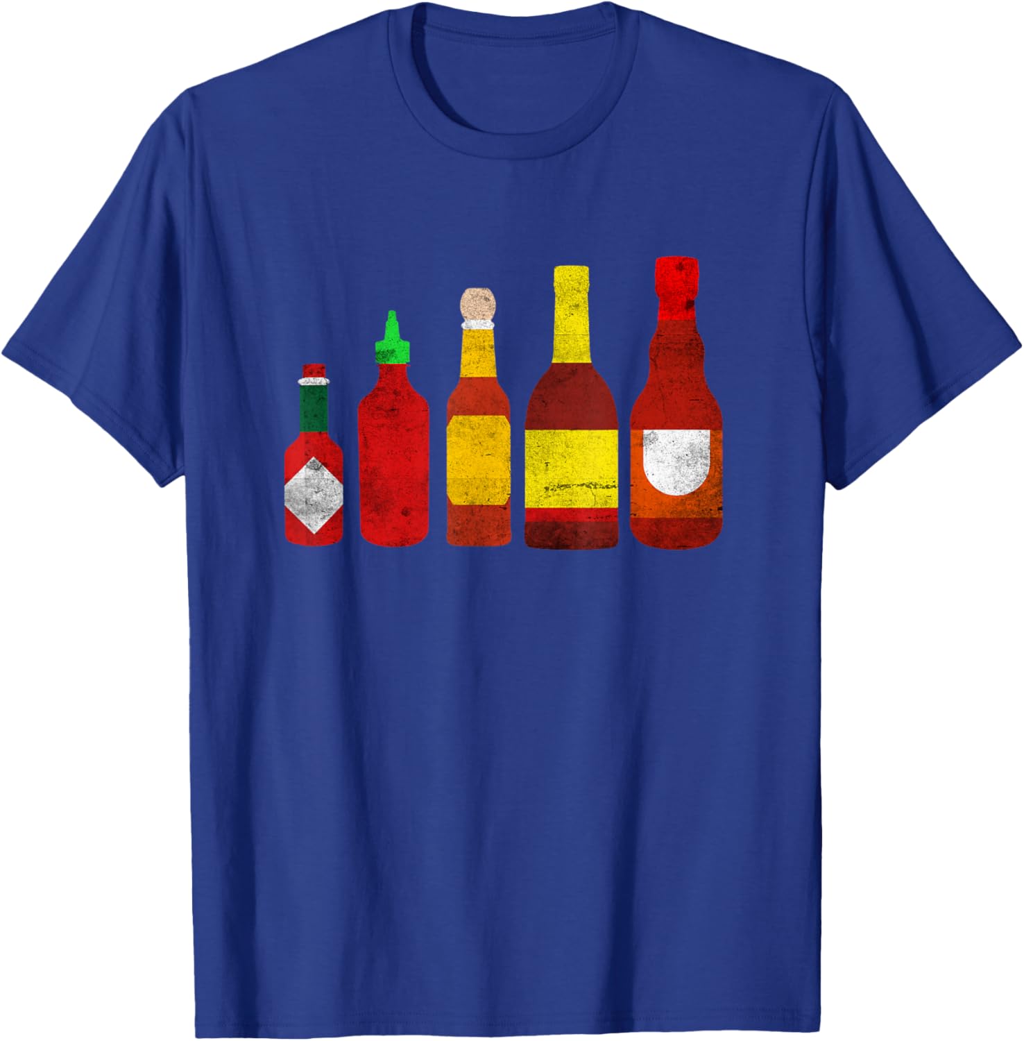 Spicy Habanero Gourmet with Hot Bottle Sauce T-Shirt - T-Shirt | Royal
