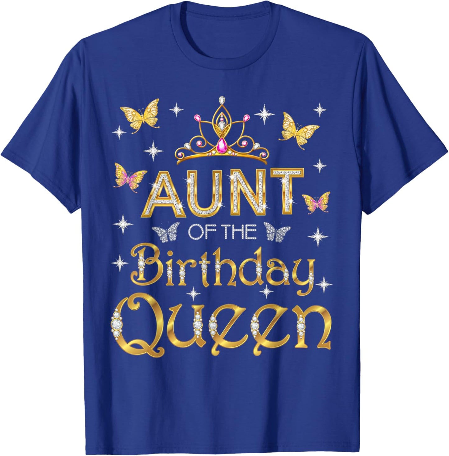 Aunt Of The Birthday Queen Birthday Party Family Matching T-Shirt - T-Shirt | Royal