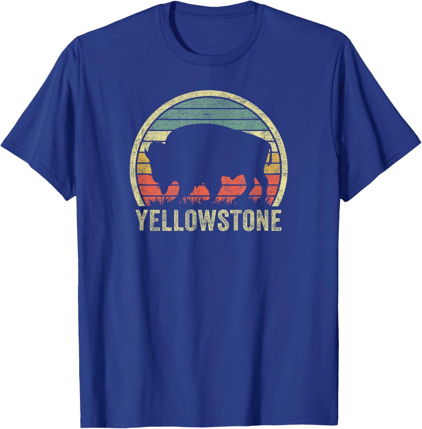 Vintage Yellowstone Buffalo National Park Bison Souvenir T-Shirt - T-Shirt | Royal