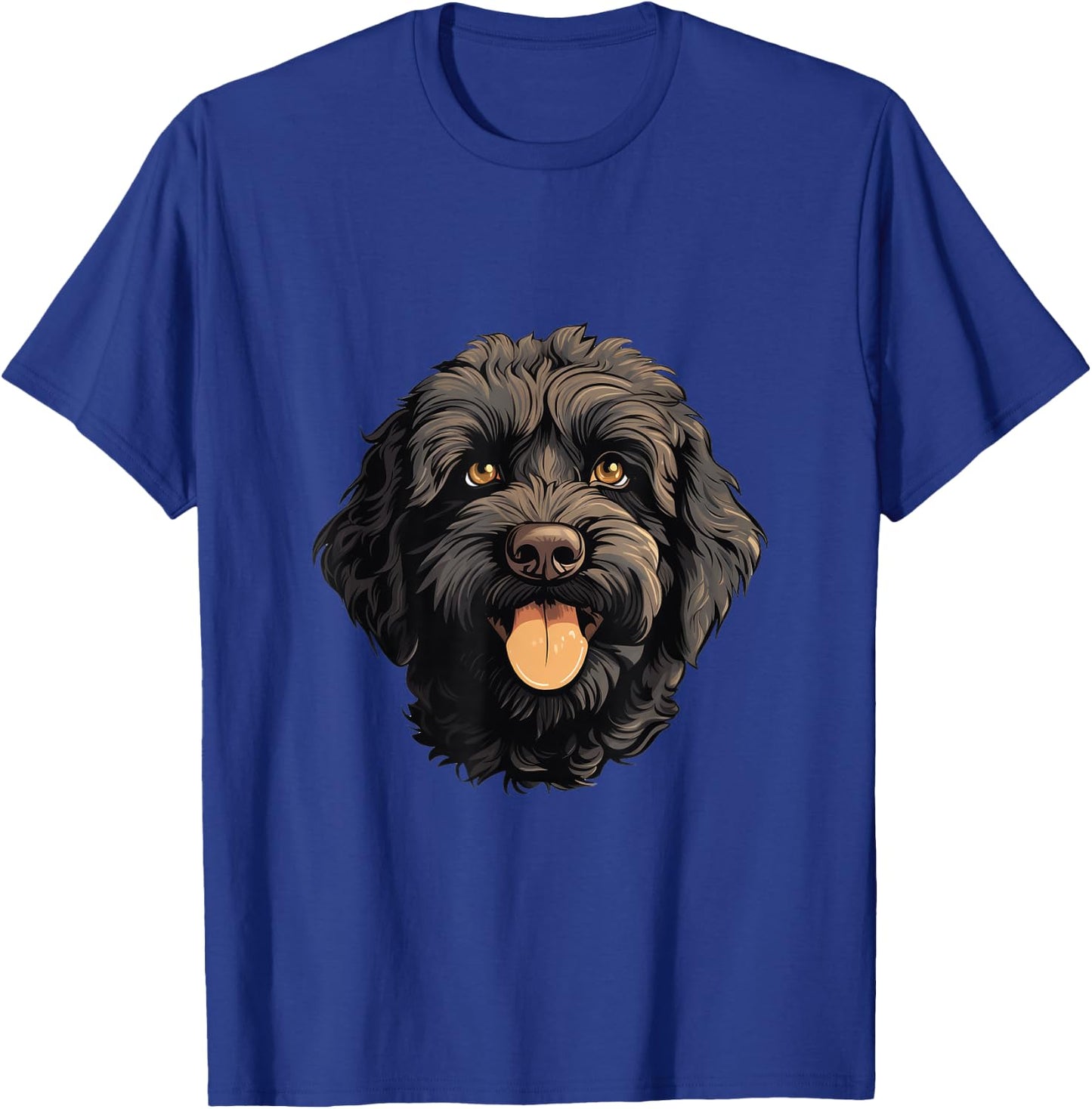 Gift for doodle moms or doodle dads Cute black Labradoodle / Cockapoo puppy -Adults T-Shirt - T-Shirt | Royal