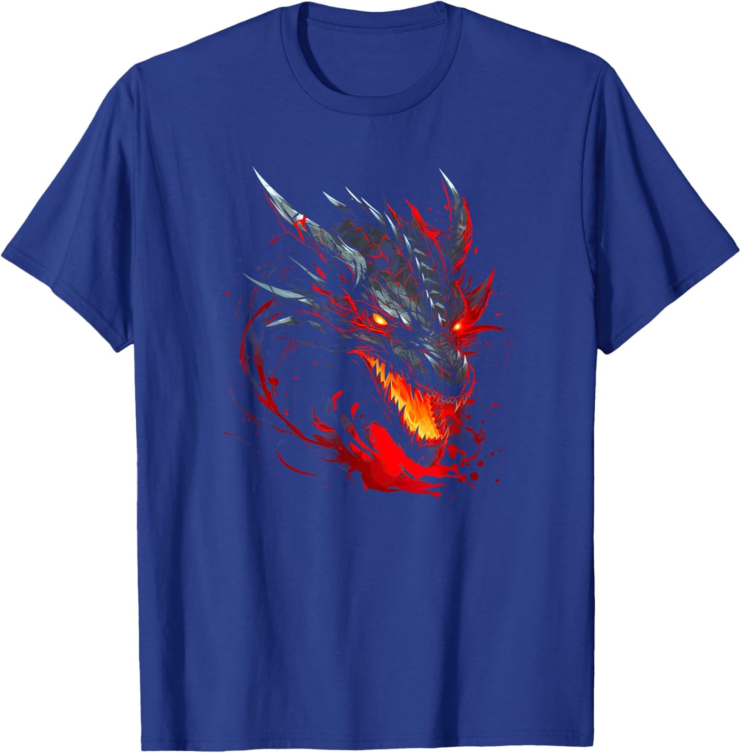 Red Chinese Firedrake Dragon - Dragon Print Art T-Shirt - T-Shirt | Royal