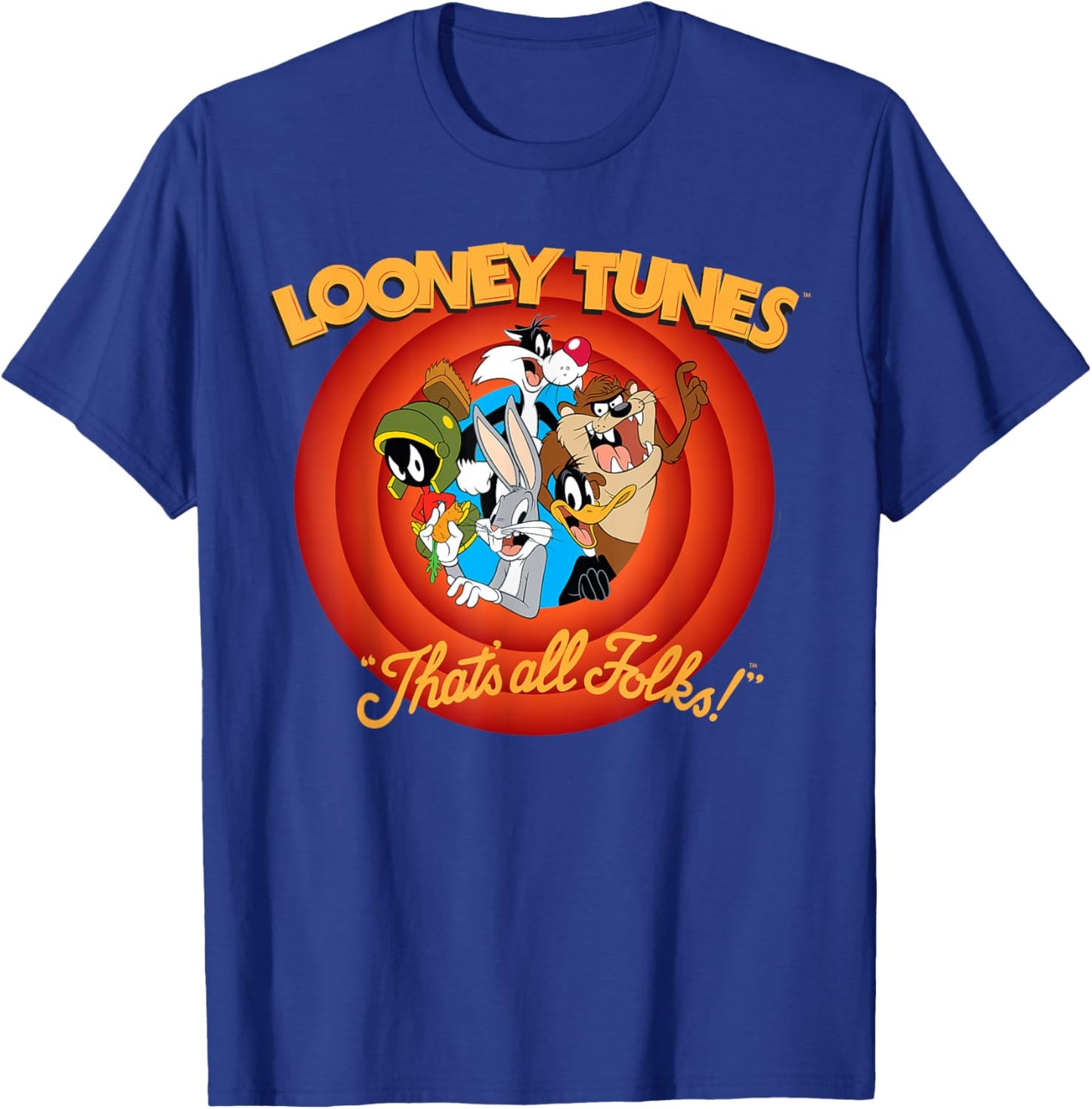 Looney Tunes That's All Folks! Small T-Shirt - T-Shirt | Royal