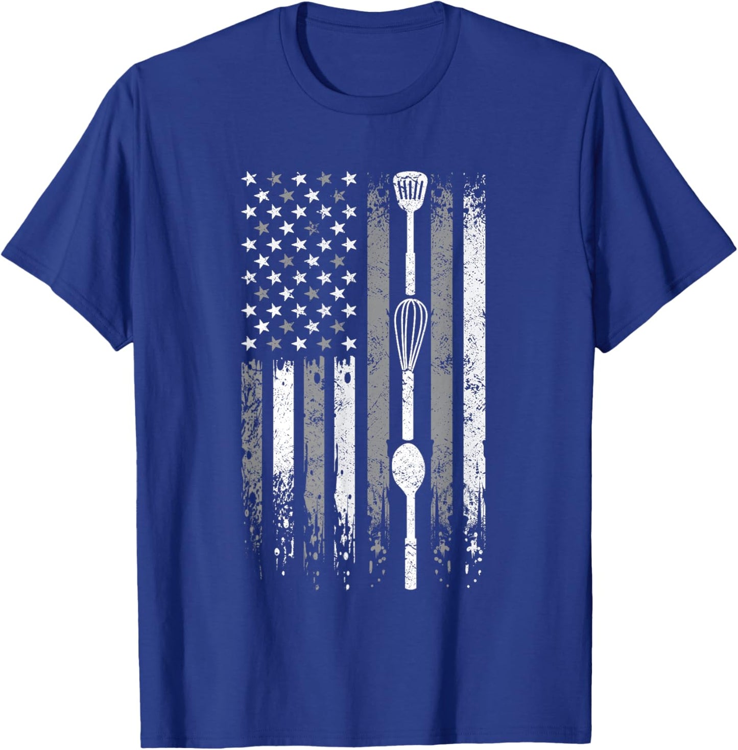 School Cafeteria Amrican Flag - Kitchen Tools Lunch Lady T-Shirt - T-Shirt | Royal