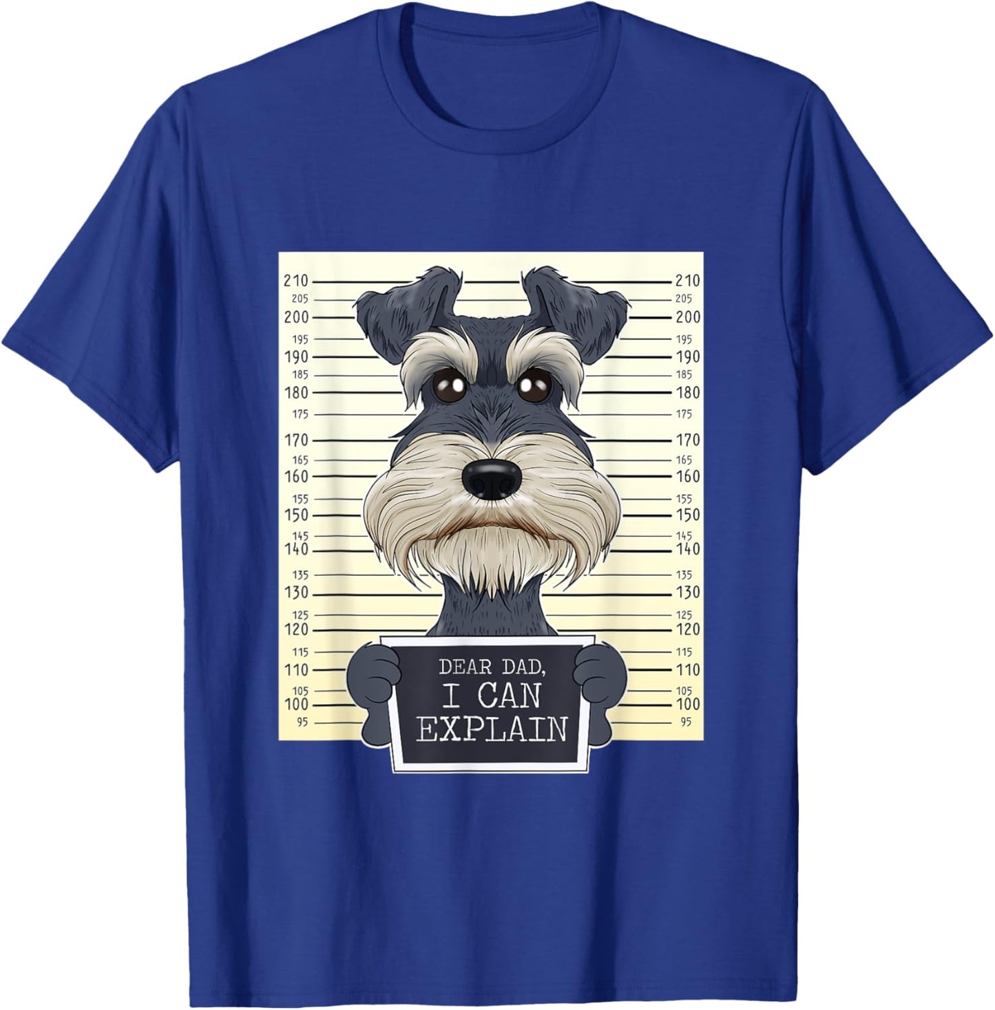 Funny Miniature Schnauzer Dad I Miniature Schnauzer T-Shirt - T-Shirt | Royal