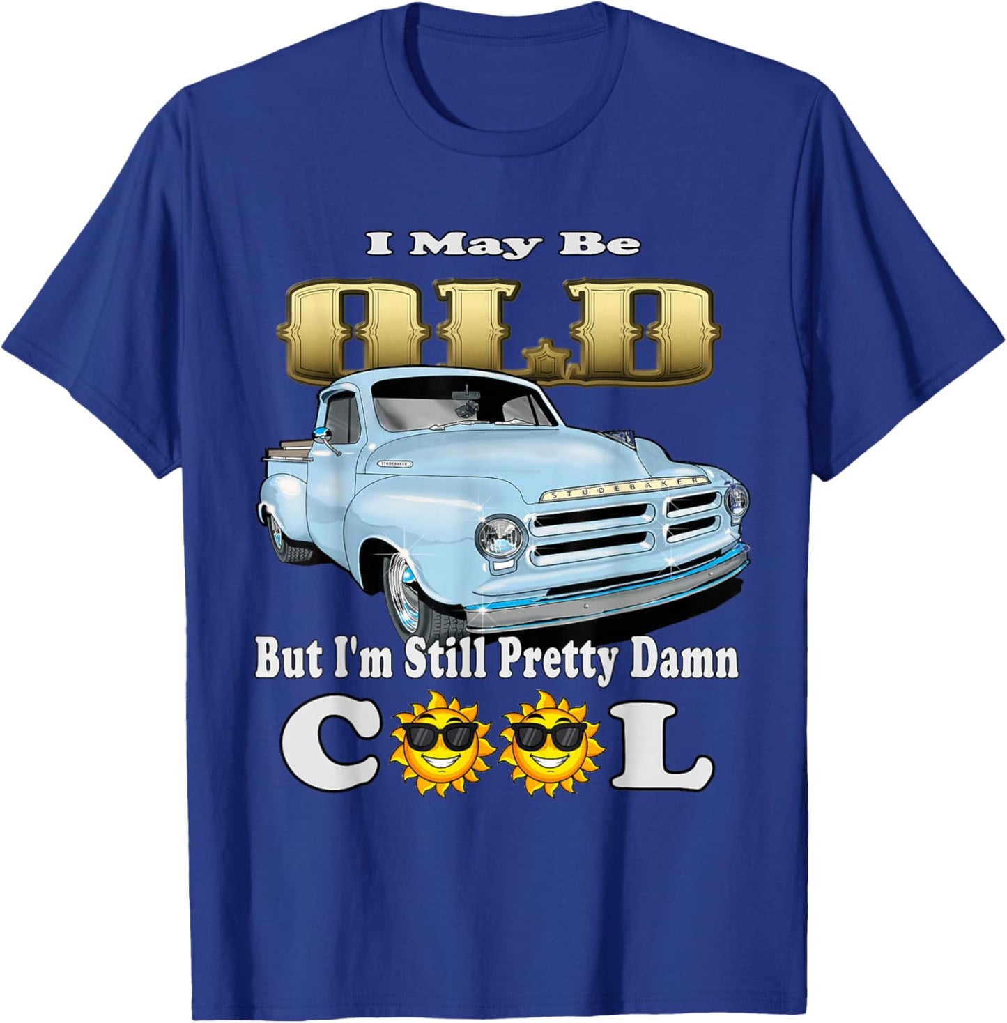 Old School Cool Classic Studebaker pickup T-Shirt - T-Shirt | Royal