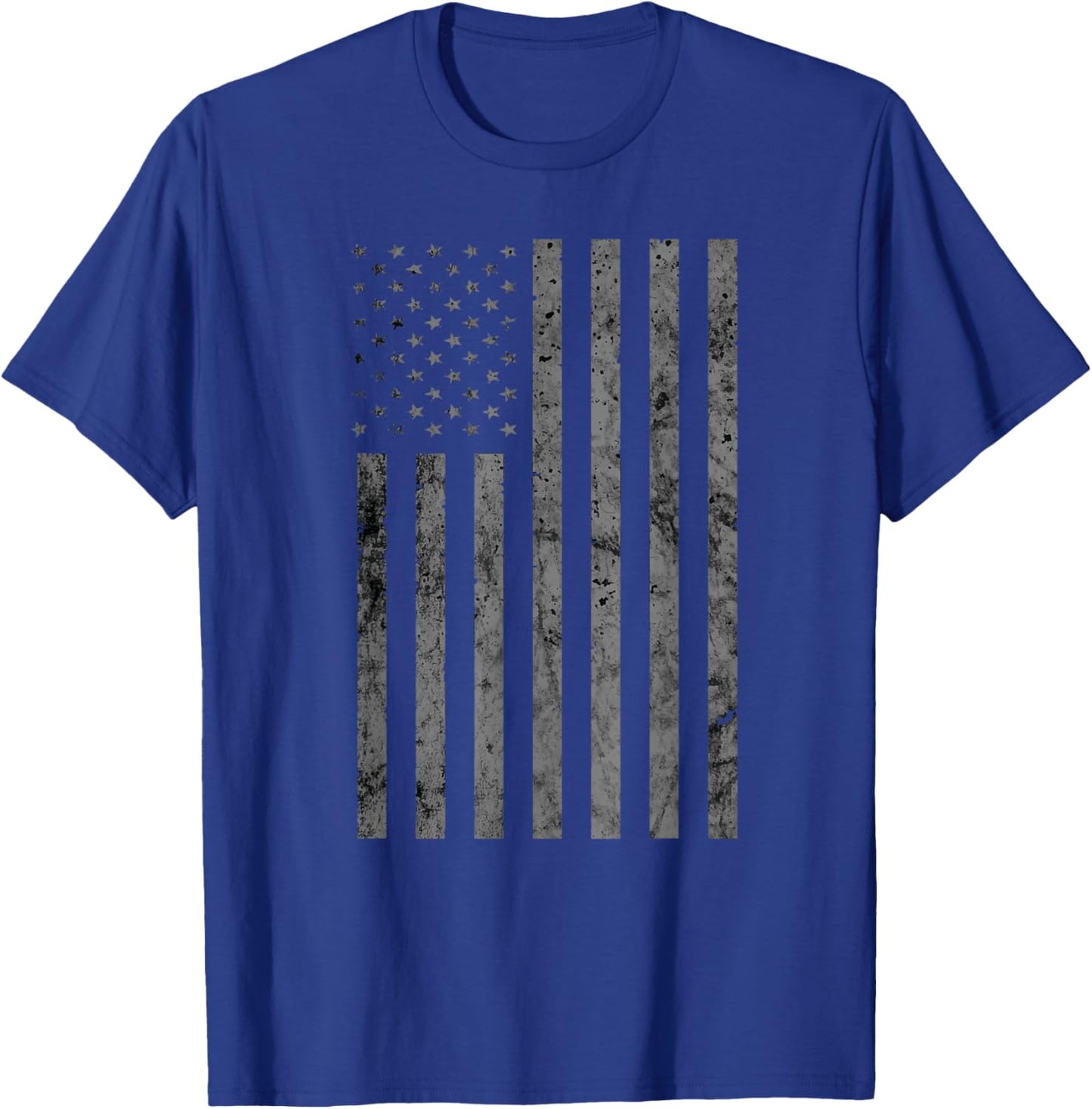 Vintage Black American Flag T-Shirt - T-Shirt | Royal