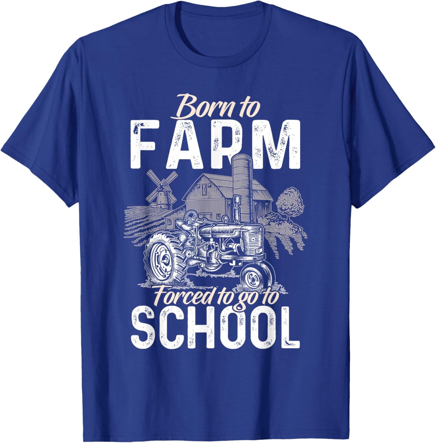 Funny Farmer Shirt Men Tractor Boys Tractor Lover Rancher T-Shirt - T-Shirt | Royal
