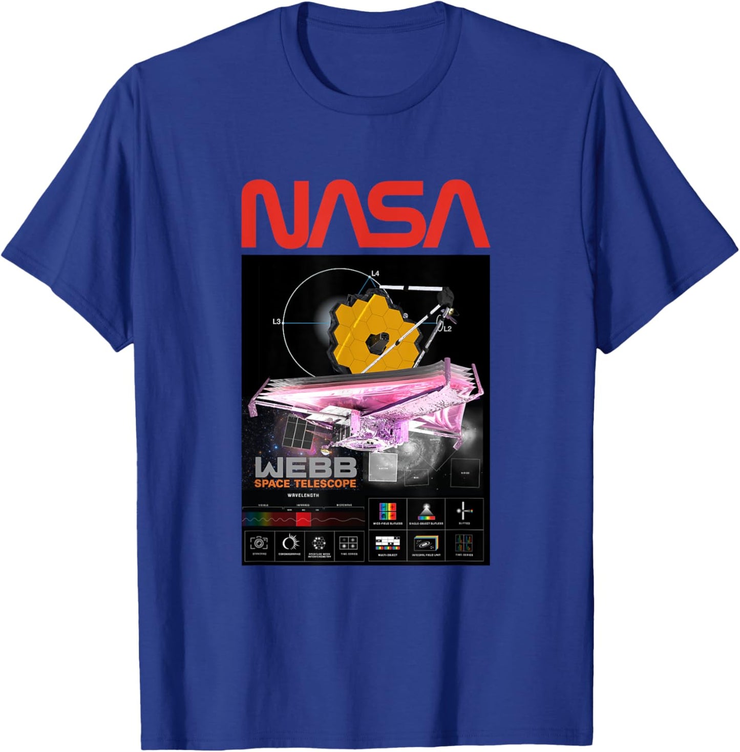 James Webb Space Telescope Launch Date 12 18 2021 T-Shirt - T-Shirt | Royal
