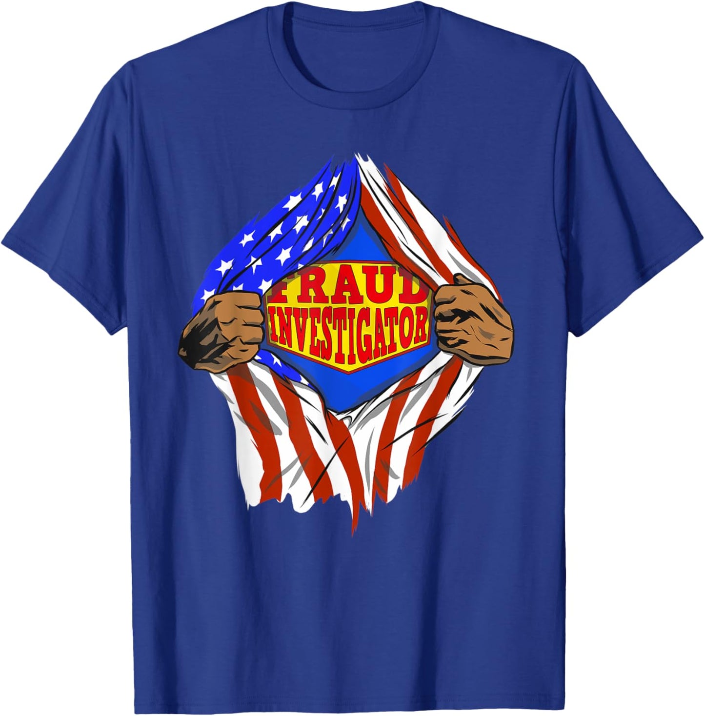 Funny Super Fraud Investigator Hero Job T-Shirt - T-Shirt | Royal