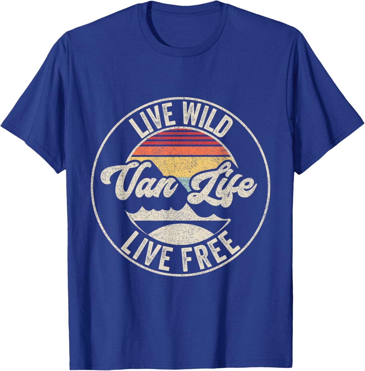 Retro Vintage Van Life T-Shirt - T-Shirt | Royal