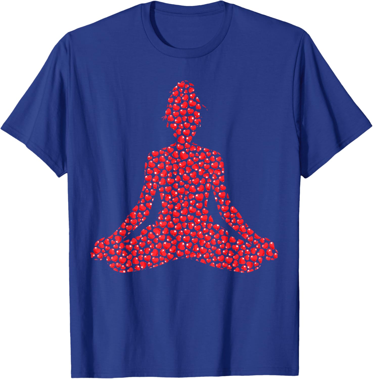 Yoga Lover Heart Shape Yoga Valentine's Day T-Shirt - T-Shirt | Royal