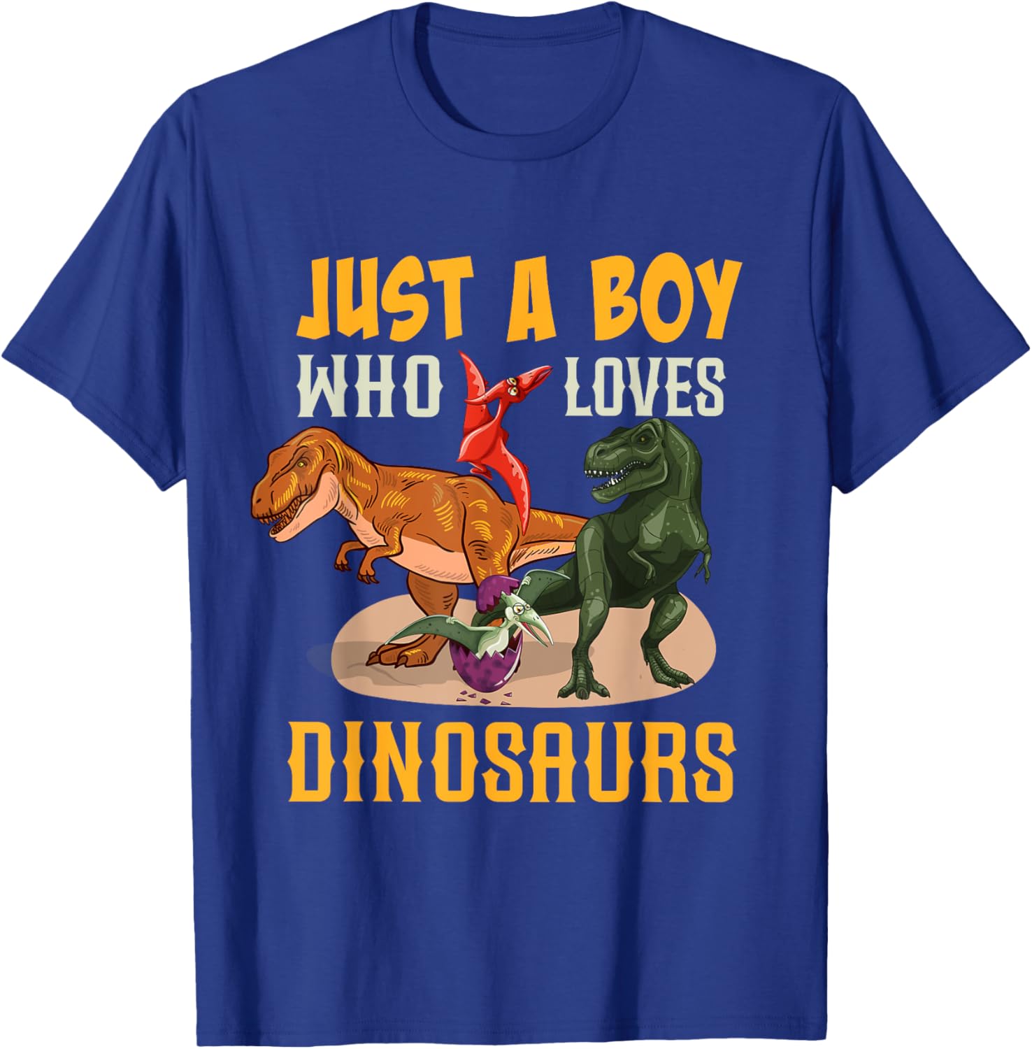Just a Boy Who Loves Dinosaurs Young Paleontologist T-Shirt - T-Shirt | Royal