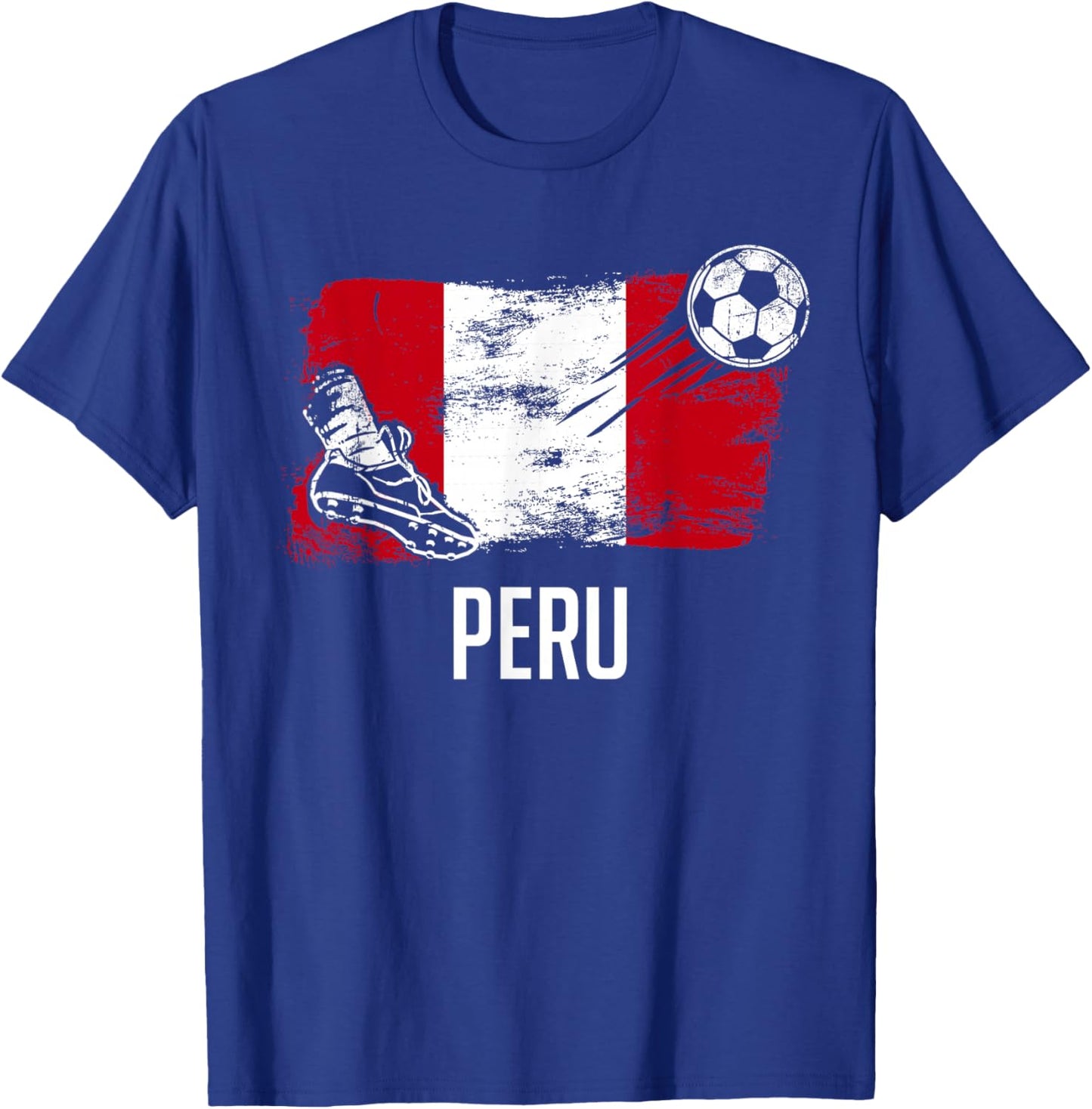 Peru Flag Jersey Peruvian Soccer Team Peruvian T-Shirt - T-Shirt | Royal