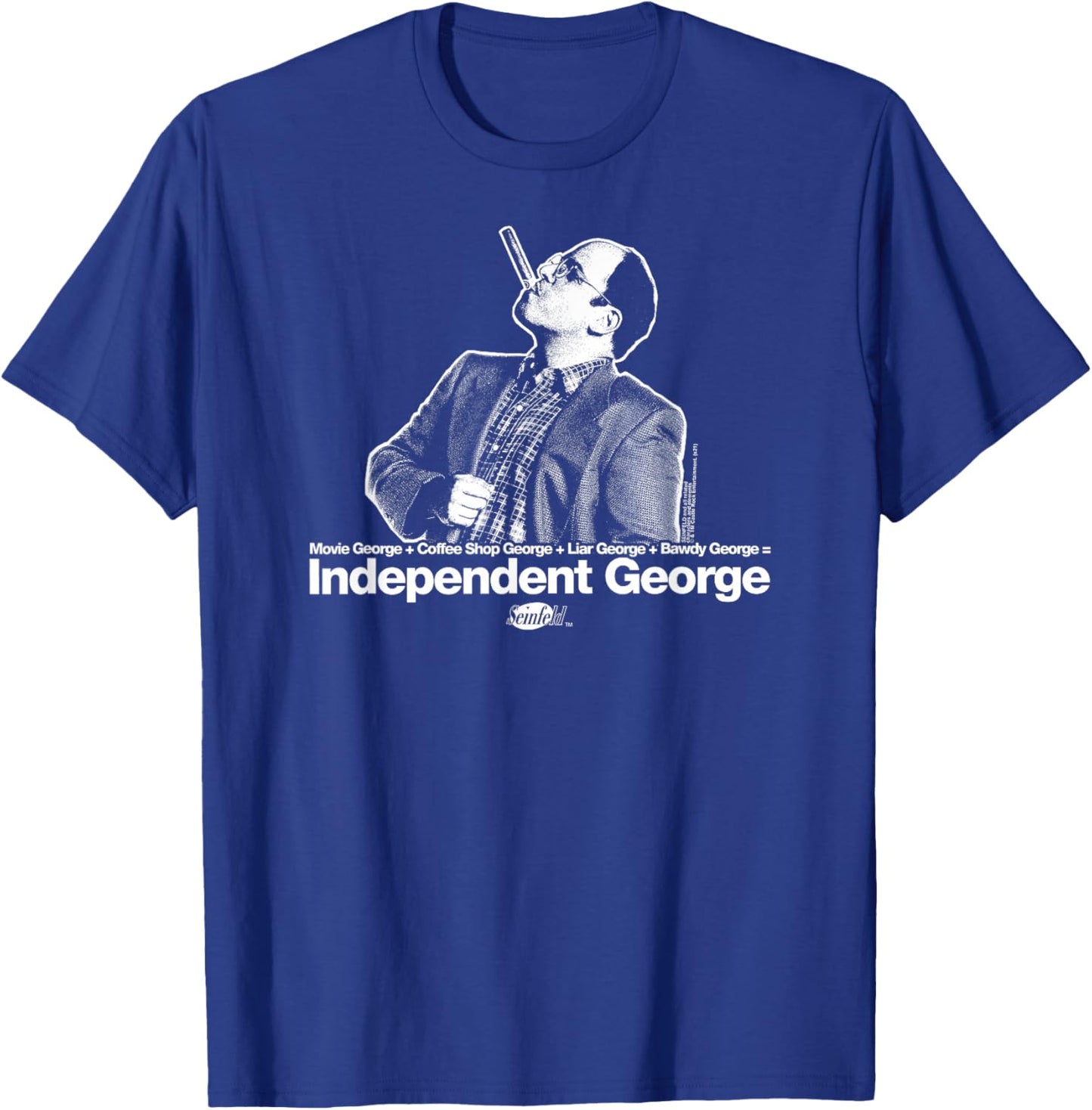 Seinfeld Independent George Silhouette Portrait 90's Sitcom T-Shirt - T-Shirt | Royal