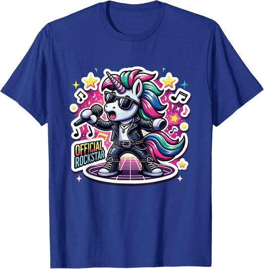 Funny unicorn Singer Rockstar Band official rockstar T-Shirt - T-Shirt | Royal