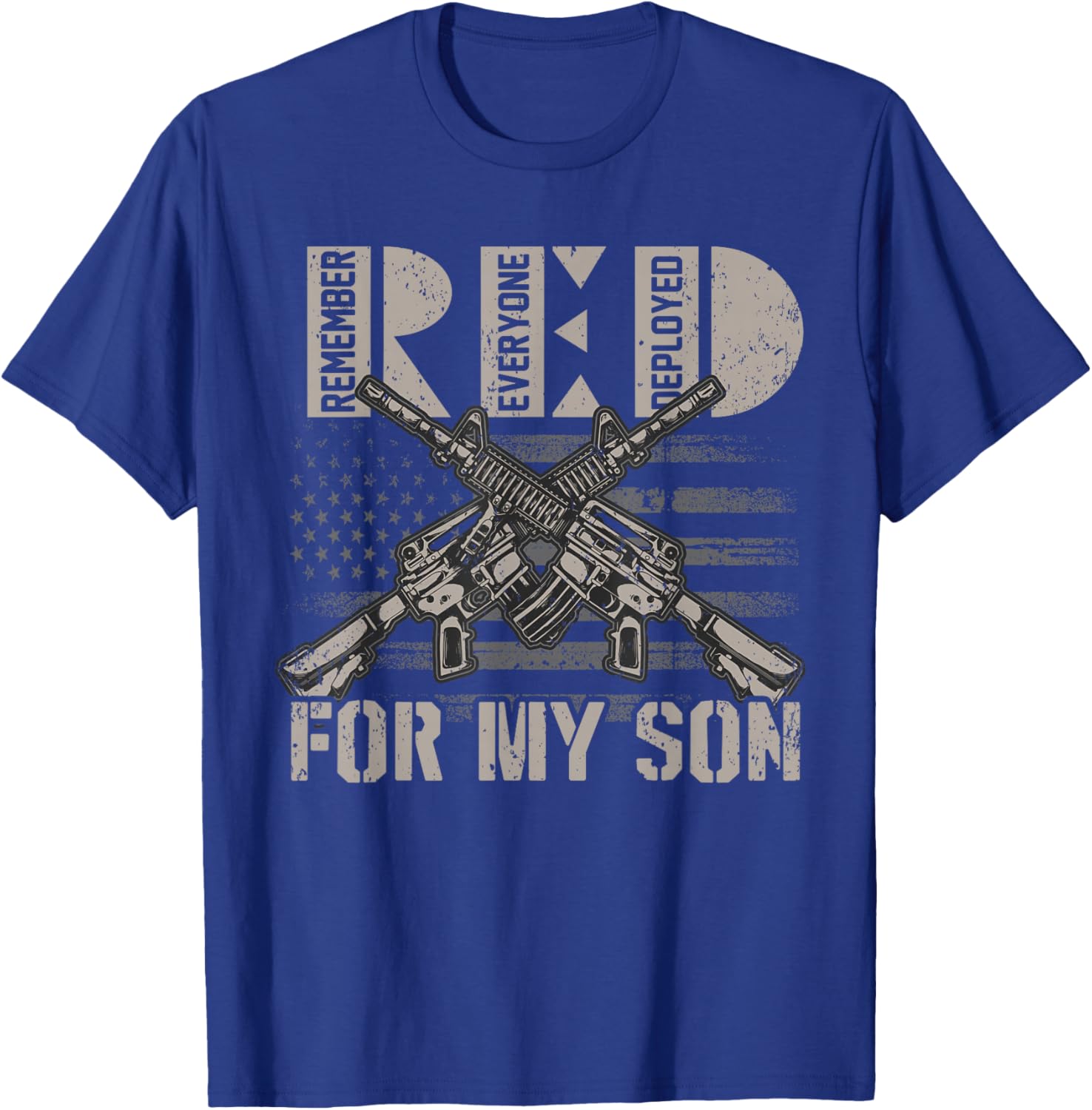 I Wear Red For My Son Red Friday Soldier Military Mom T-Shirt - T-Shirt | Royal