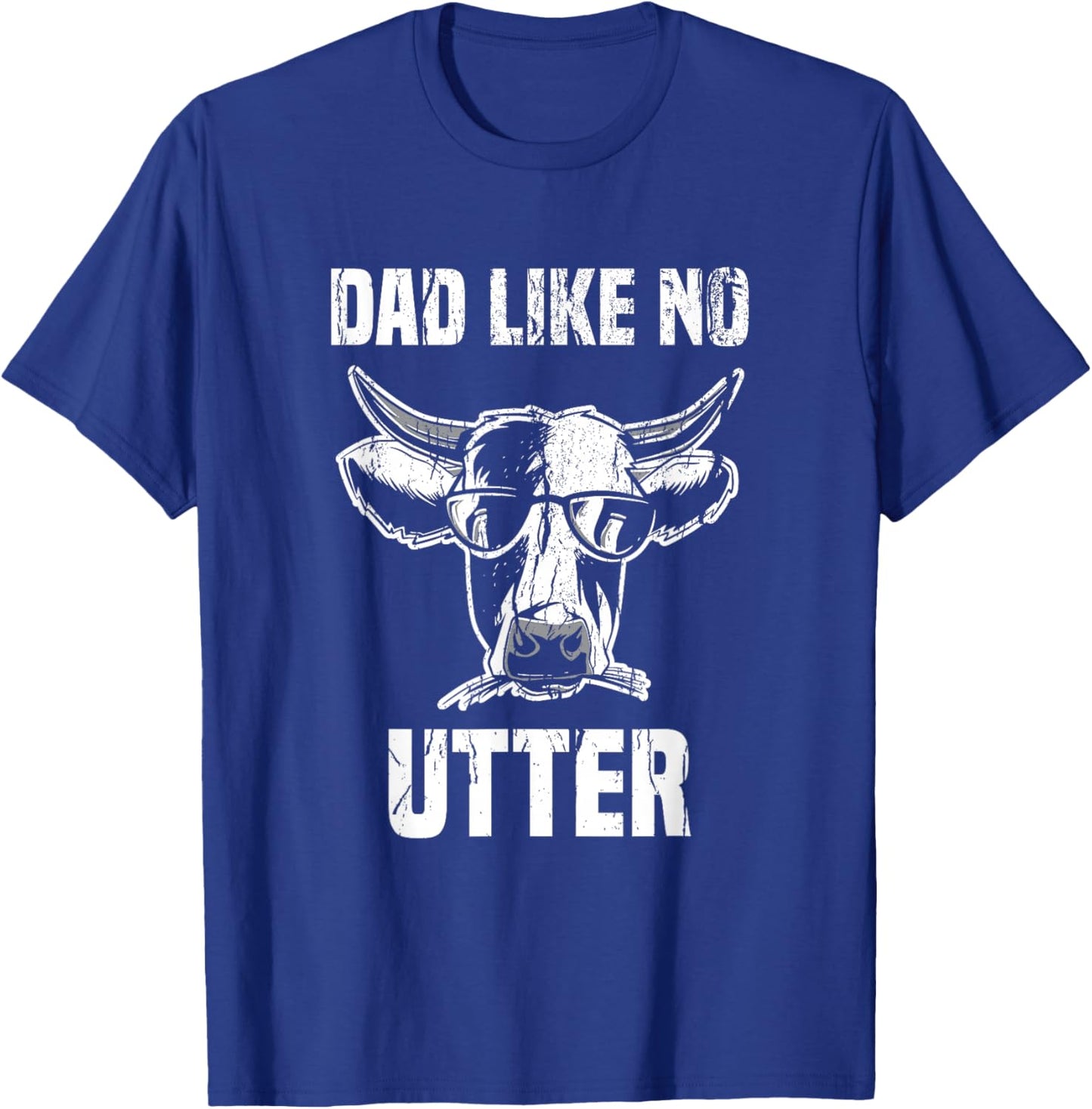 Lustige Khe Bauernhof Papa Farming Leben Kuh Men's Adults Black Animal Small Classic Fit Crew Collar Short Sleeve Father's Day T-Shirt - T-Shirt | Royal