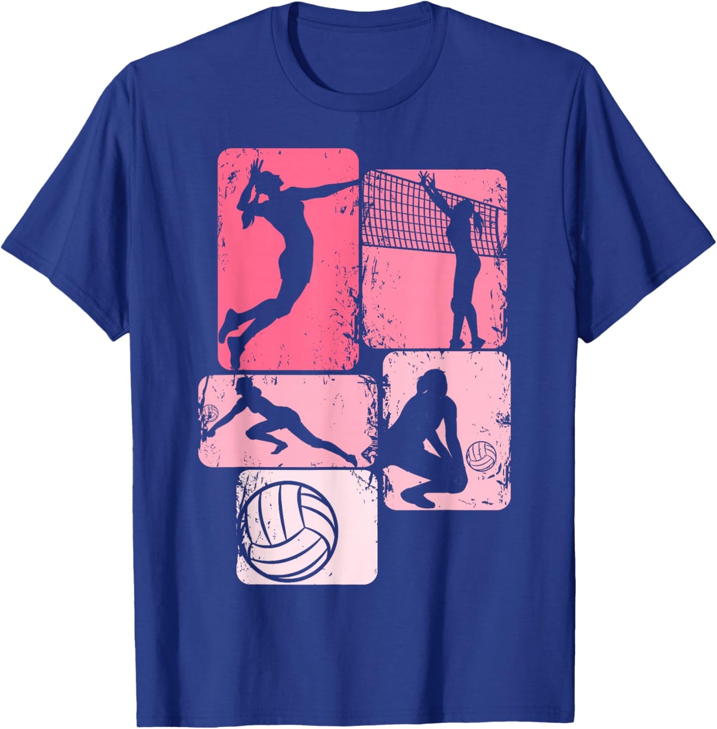 Volleyball Girls Women Youth Girl Player T-Shirt - T-Shirt | Royal