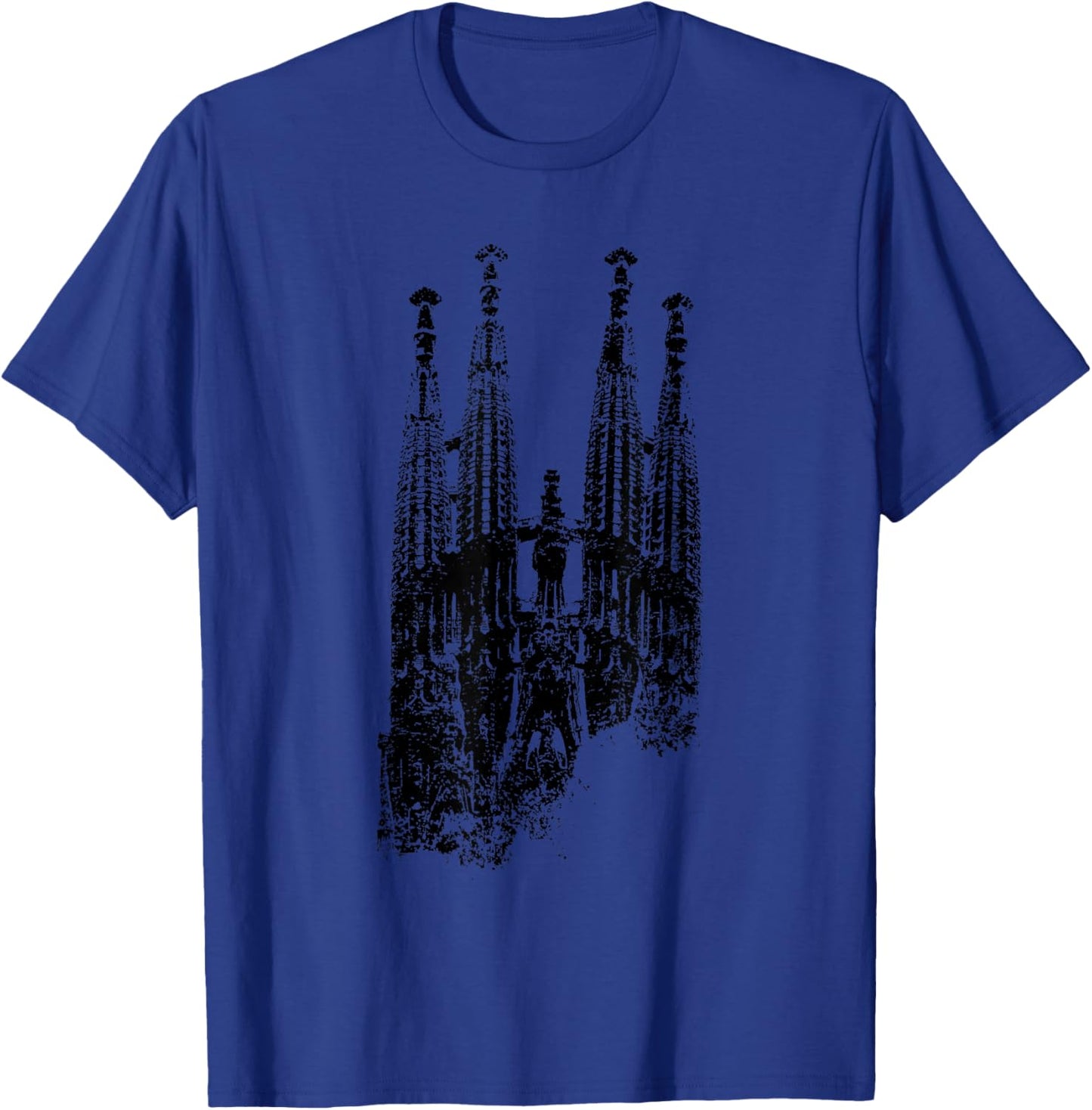 Sagrada Familia Vintage Skyline Spain Fan I Love Barcelona T-Shirt - T-Shirt | Royal