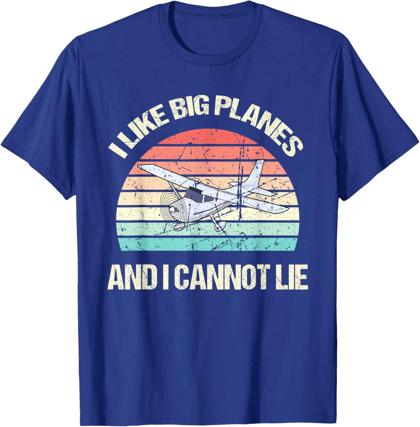 I Like Big Planes Funny Airplane Pilot Aircraft Plane Flying T-Shirt - T-Shirt | Royal