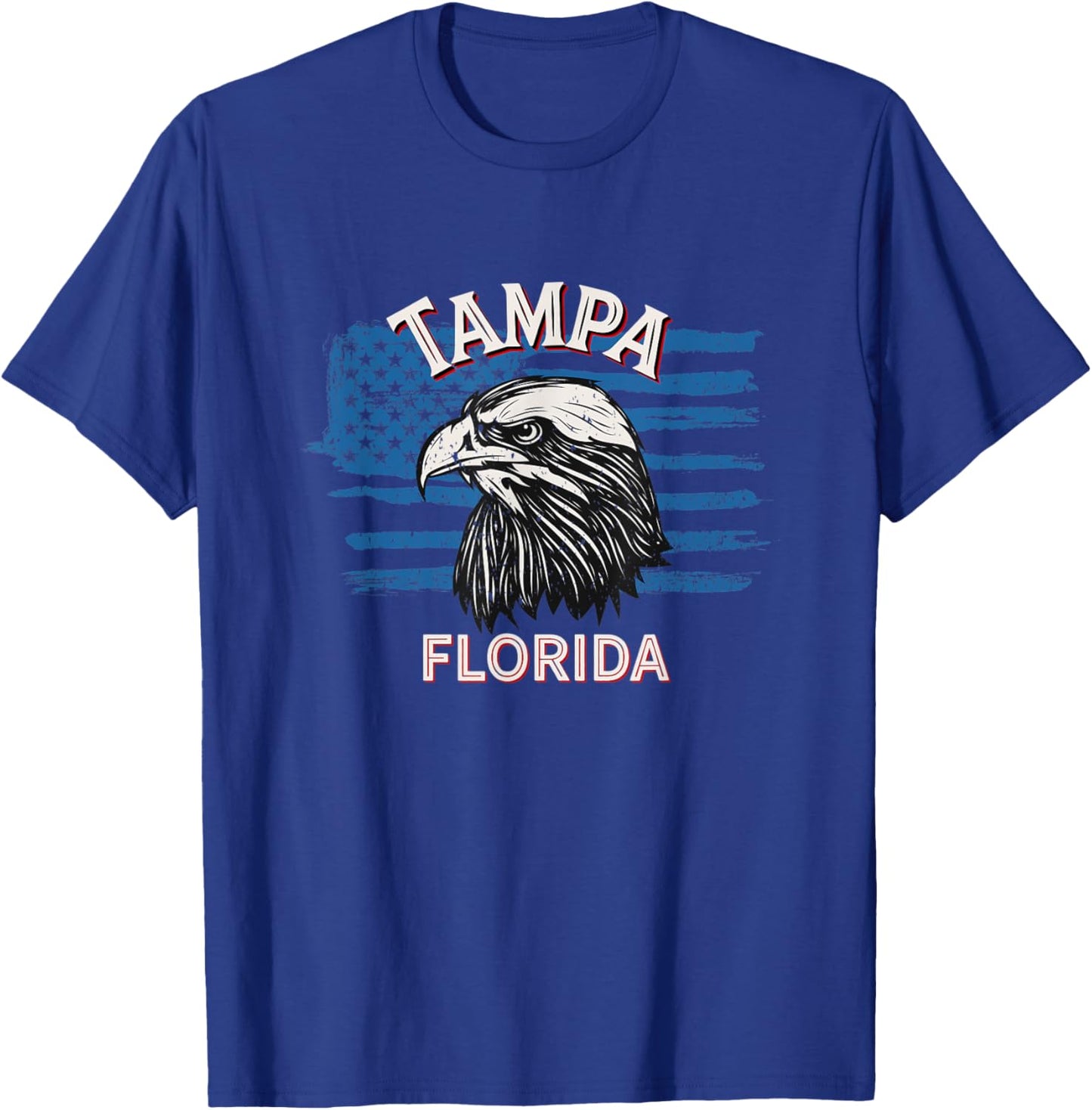 Retro Eagle USA Flag Florida - Vintage Tampa Men T-Shirt - T-Shirt | Royal