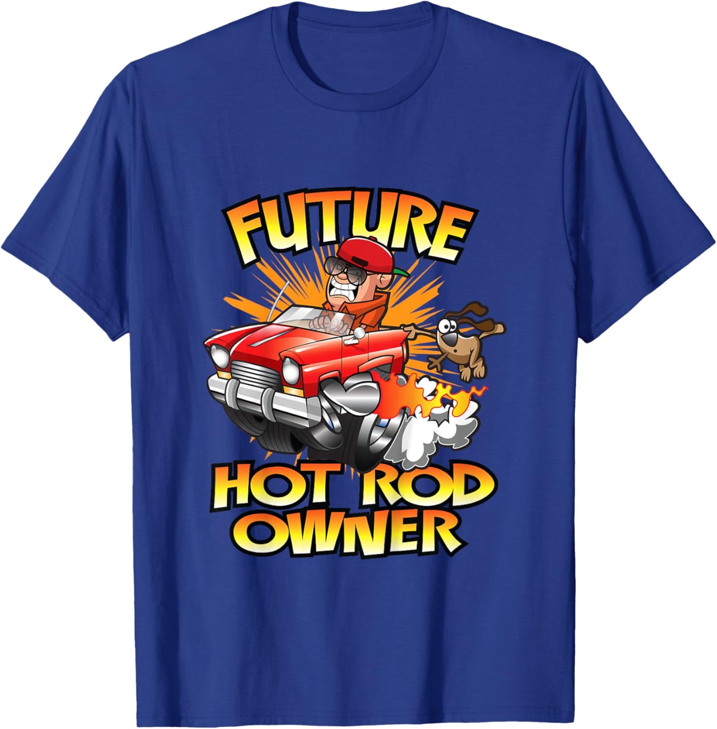 Hot Rod Classic Car Future Owner Kids Hot Rod T-Shirt - T-Shirt | Royal