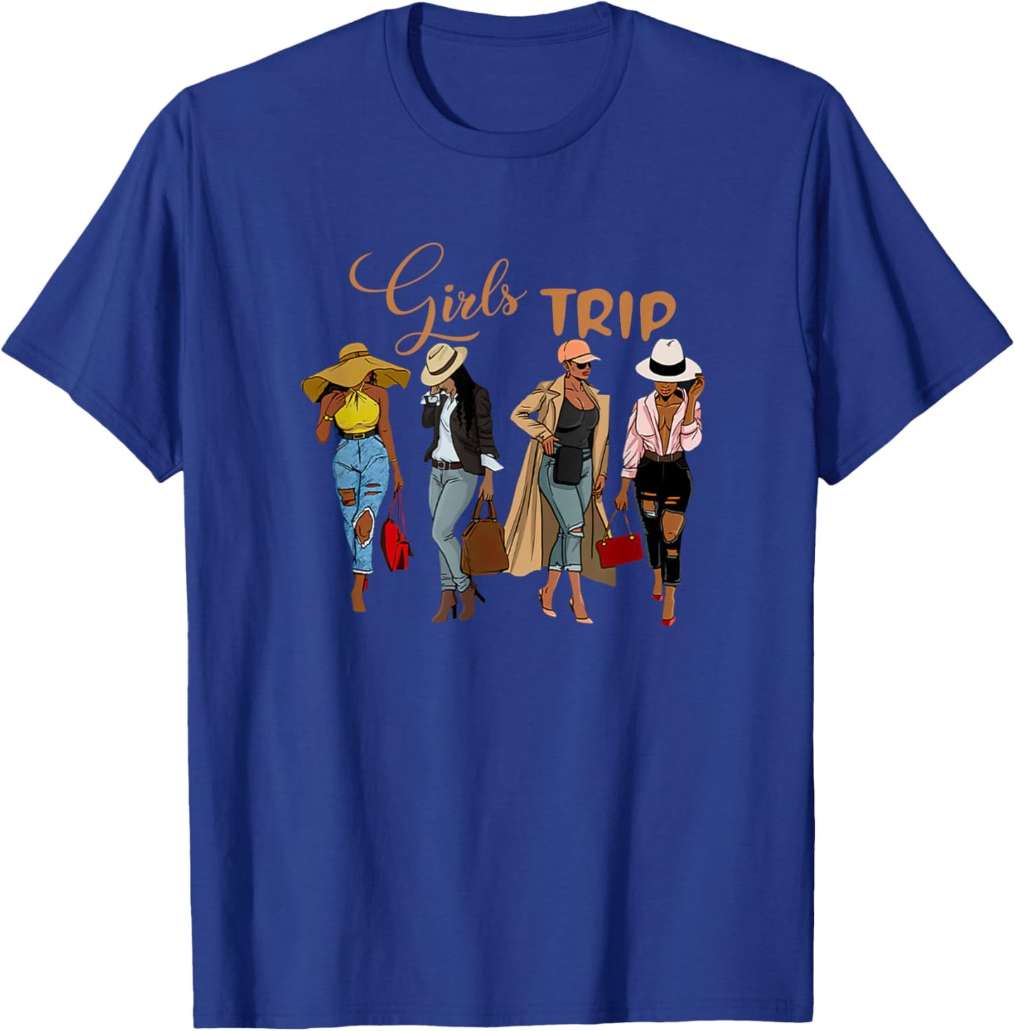 Girls Trip Black Women Queen-Melanin African American Pride T-Shirt - T-Shirt | Royal