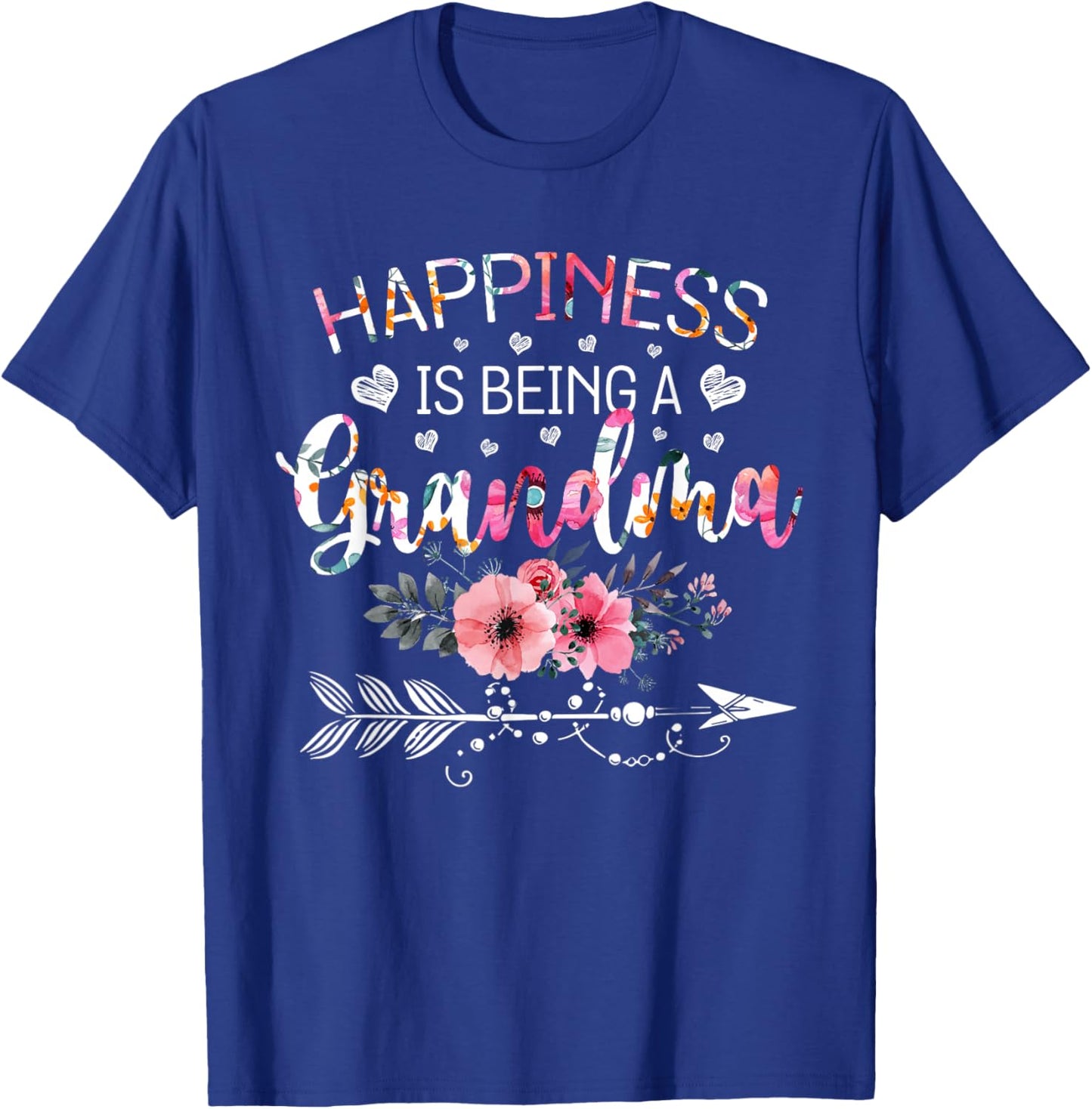 Happiness is being a Grandma Announcement Mothers Day T-Shirt - T-Shirt | Royal