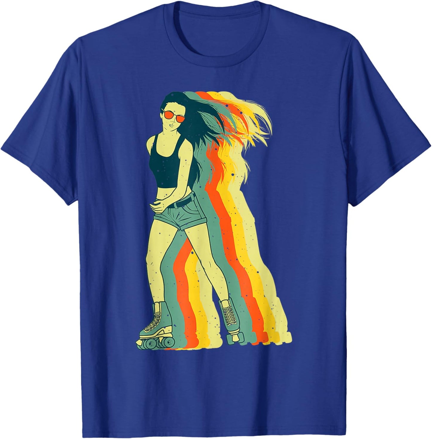 Women Roller Skater Vintage Roller Skating Design For Girls T-Shirt - T-Shirt | Royal