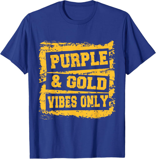 Purple & Gold Game Day Group Shirt for High School Football T-Shirt - T-Shirt | Royal