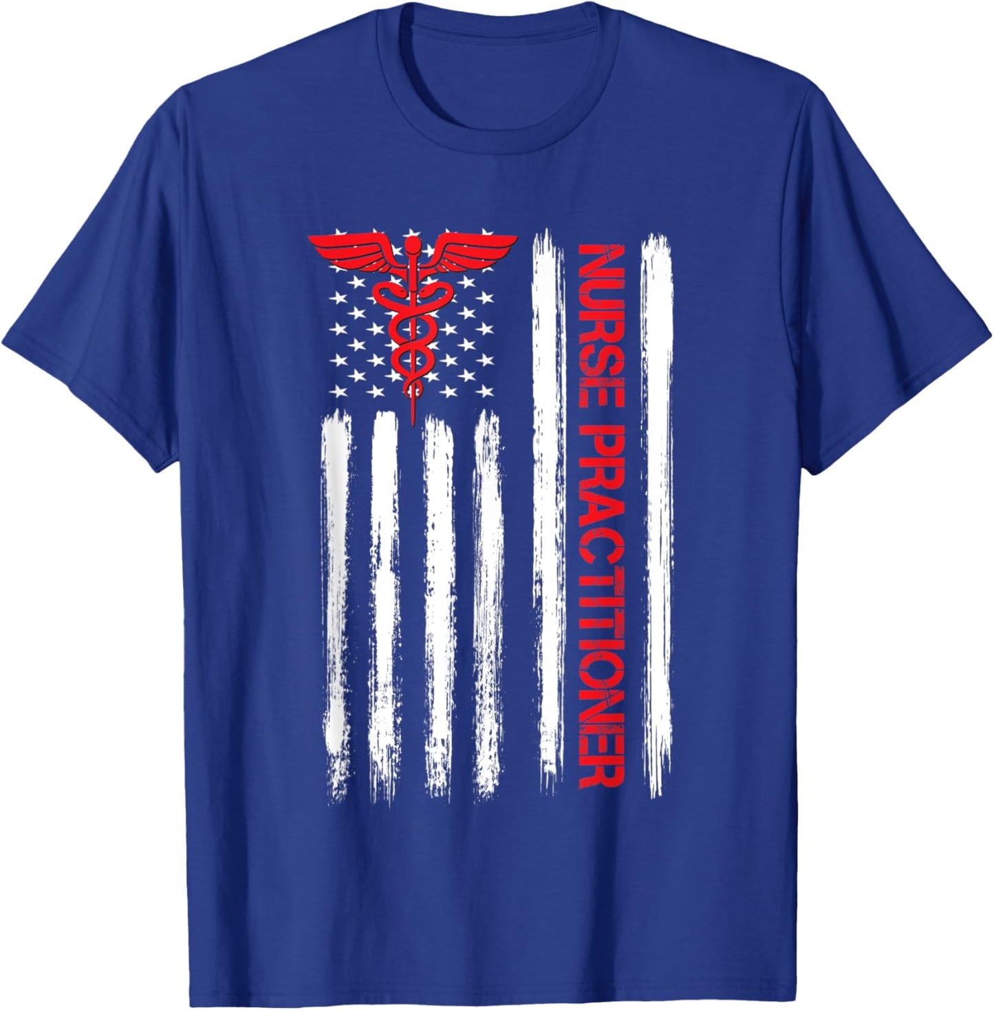 American Flag NP Nurse Practitioner Graduation Gifts T-Shirt - T-Shirt | Royal