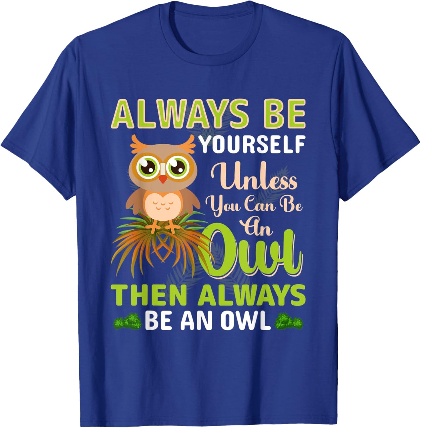 Retro Owl Matching Family Clothing T-Shirt - T-Shirt | Royal