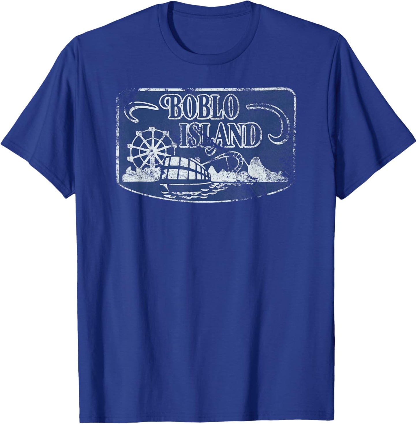 Boblo Island - Detroit - Vintage Distressed Worn Look T-Shirt - T-Shirt | Royal