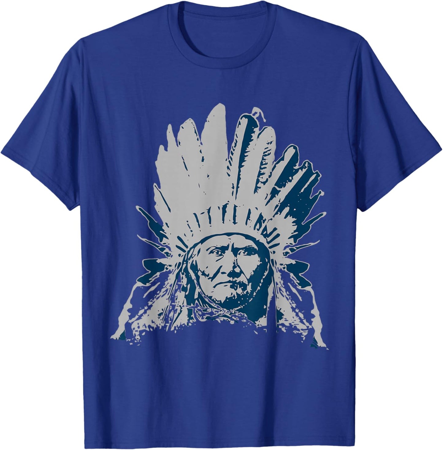 Geronimo Apache Native American Indian Warrior USA T-Shirt - T-Shirt | Royal