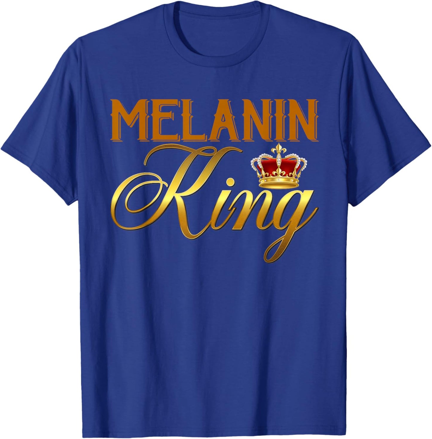 Melanin King - African Black History Month Black King Men T-Shirt - T-Shirt | Royal