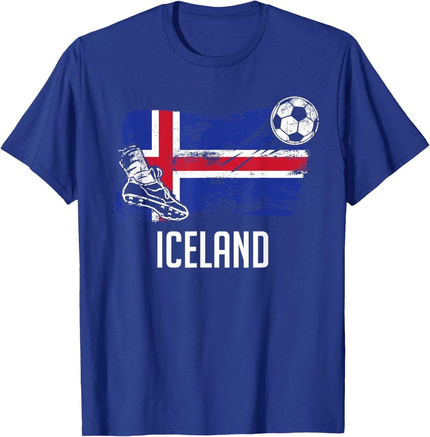 Iceland Flag Jersey Icelandic Soccer Team Icelandic T-Shirt - T-Shirt | Royal