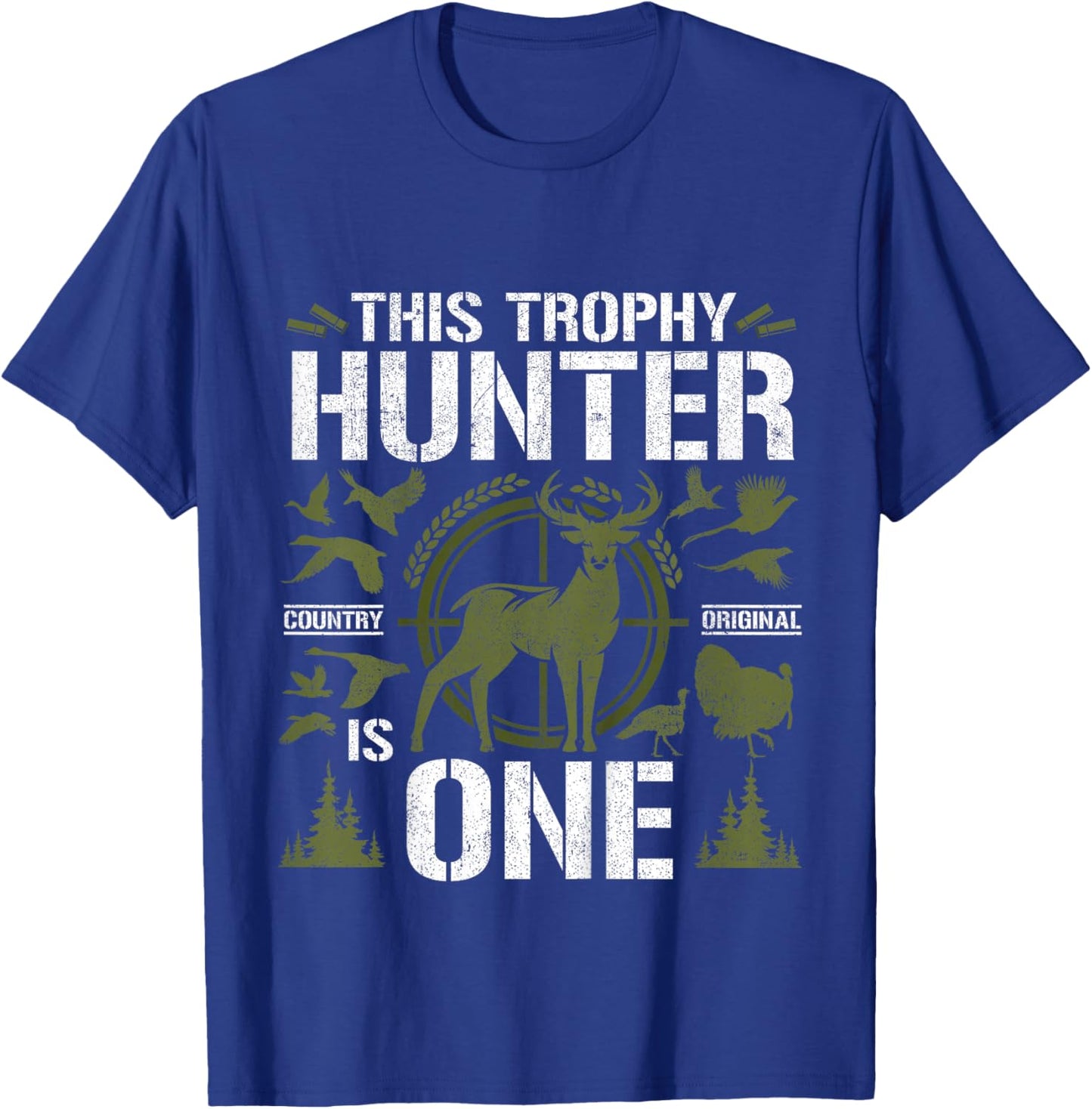1 Year Old Hunting Birthday Party Duck Deer Hunter 1st Gift T-Shirt - T-Shirt | Royal