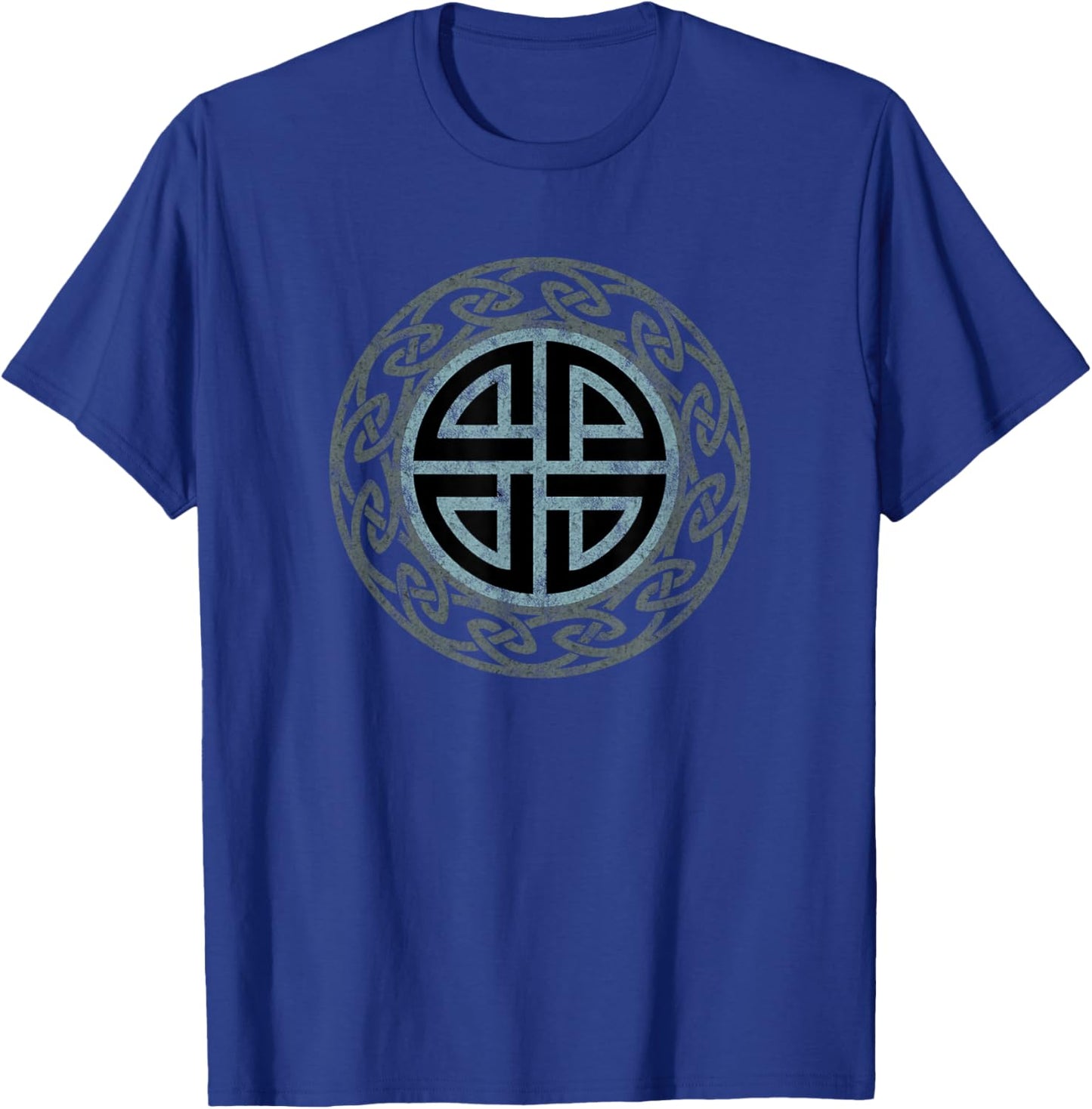 Vintage Protection Shield Knot Celtic Norse Vikings Health T-Shirt - T-Shirt | Royal