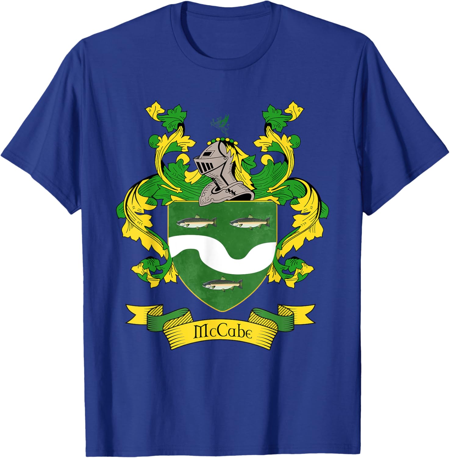 McCabe Coat of Arms | McCabe Surname Family Crest T-Shirt - T-Shirt | Royal